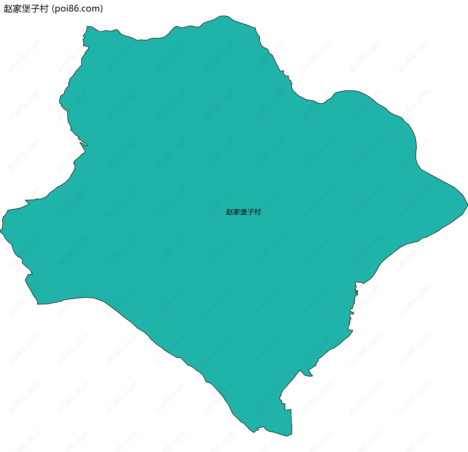 赵家堡子村边界地图