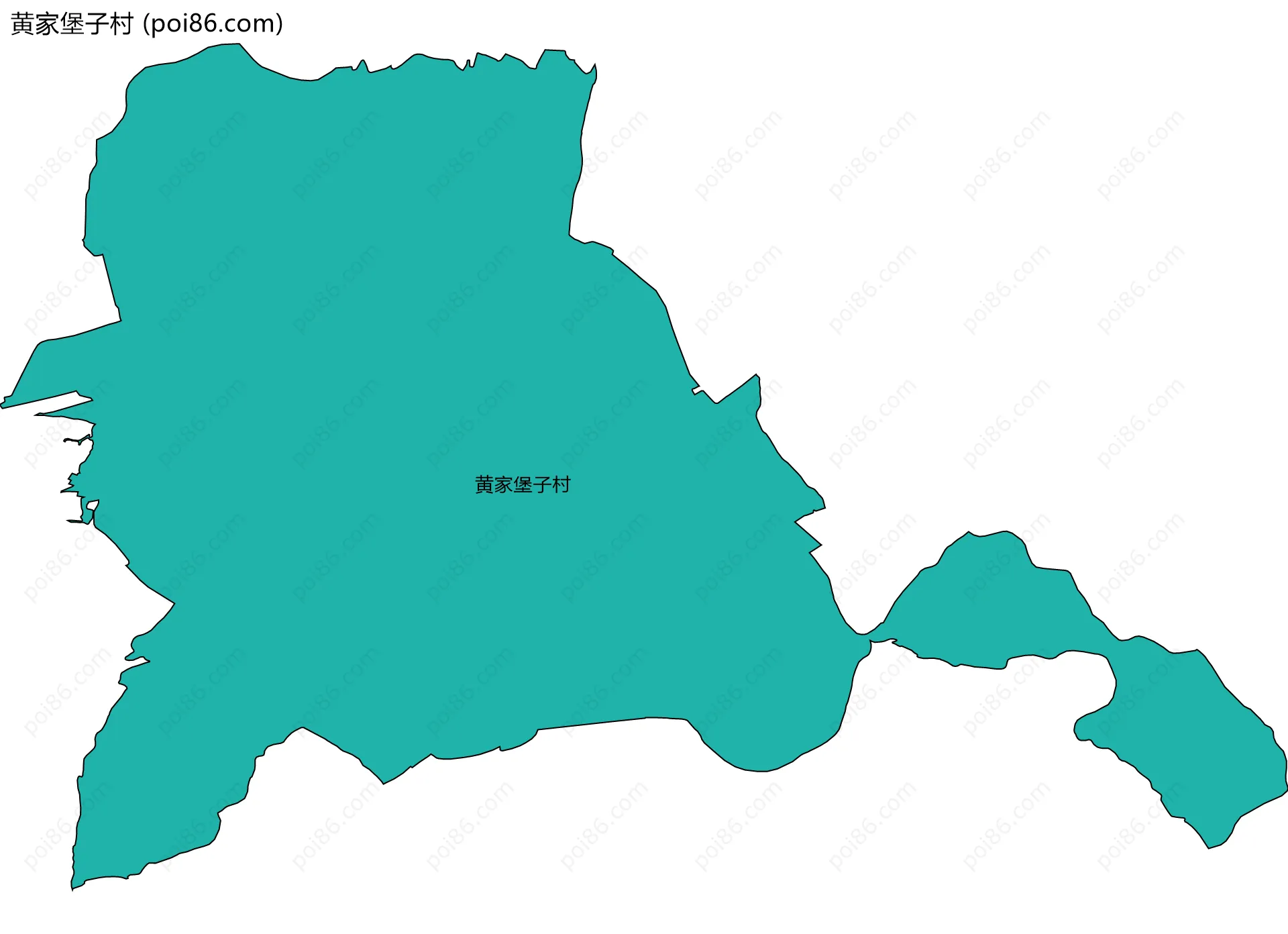 黄家堡子村边界地图