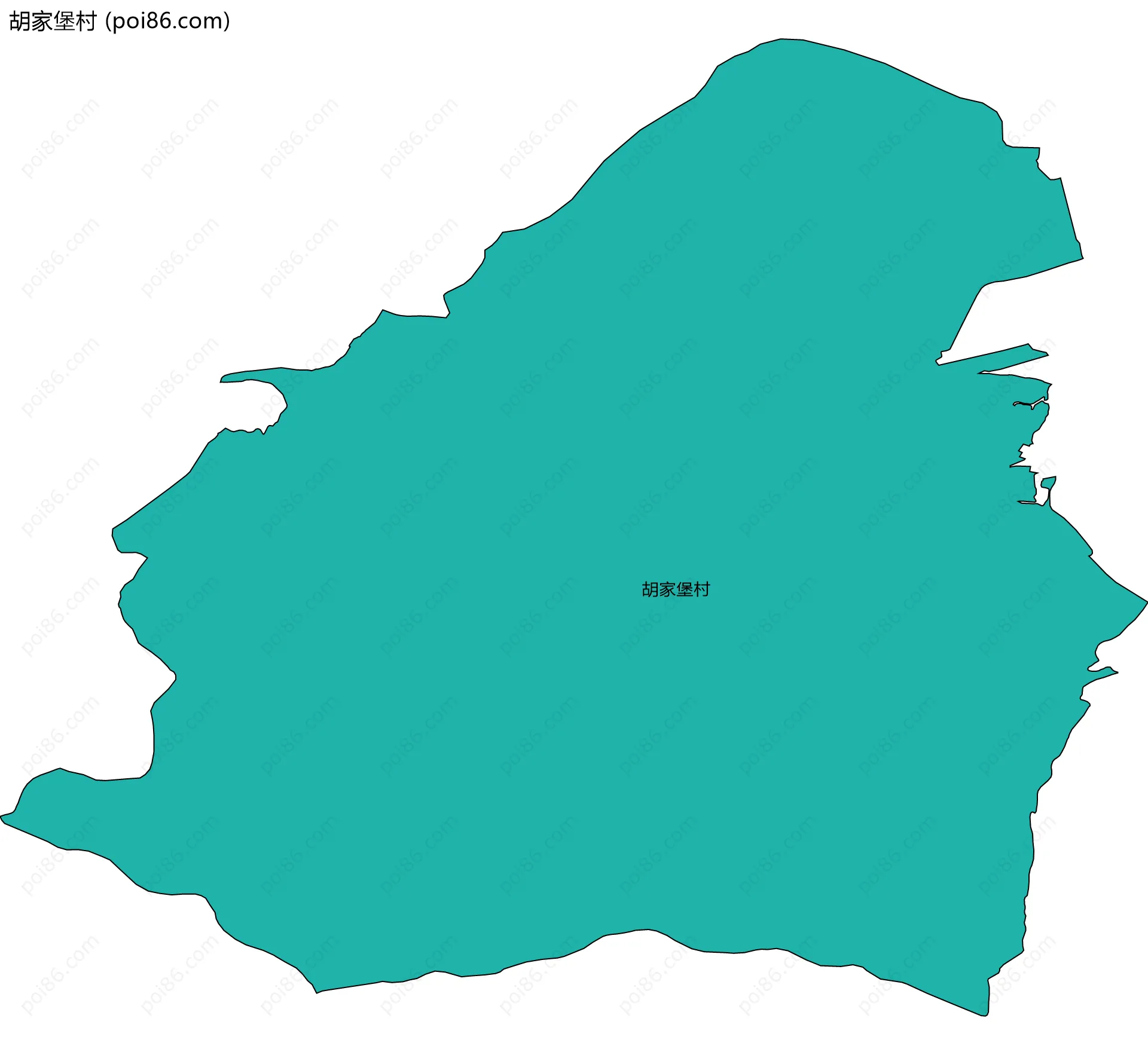胡家堡村边界地图