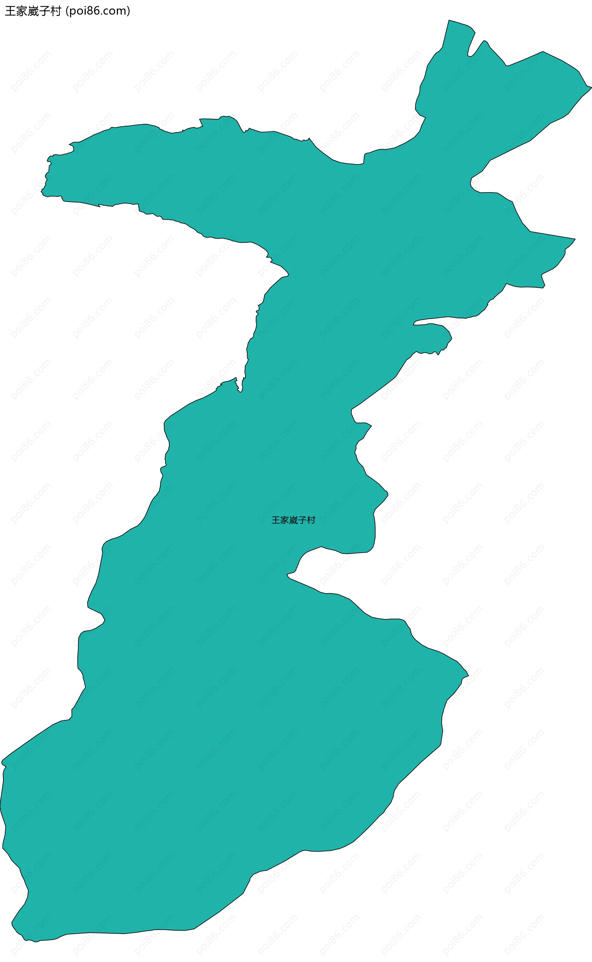 王家崴子村边界地图