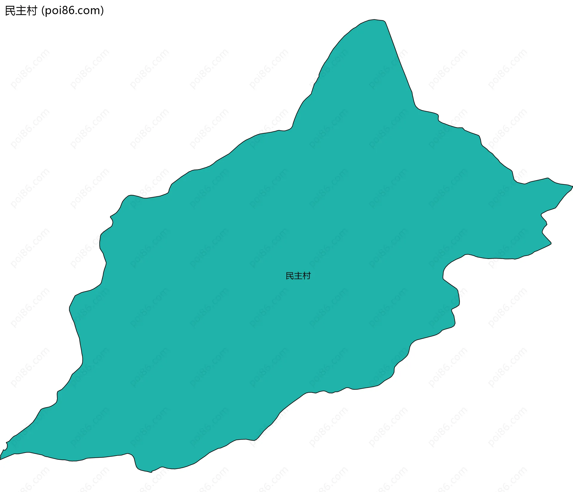 民主村边界地图