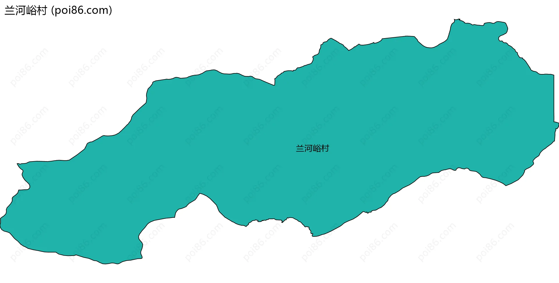 兰河峪村边界地图
