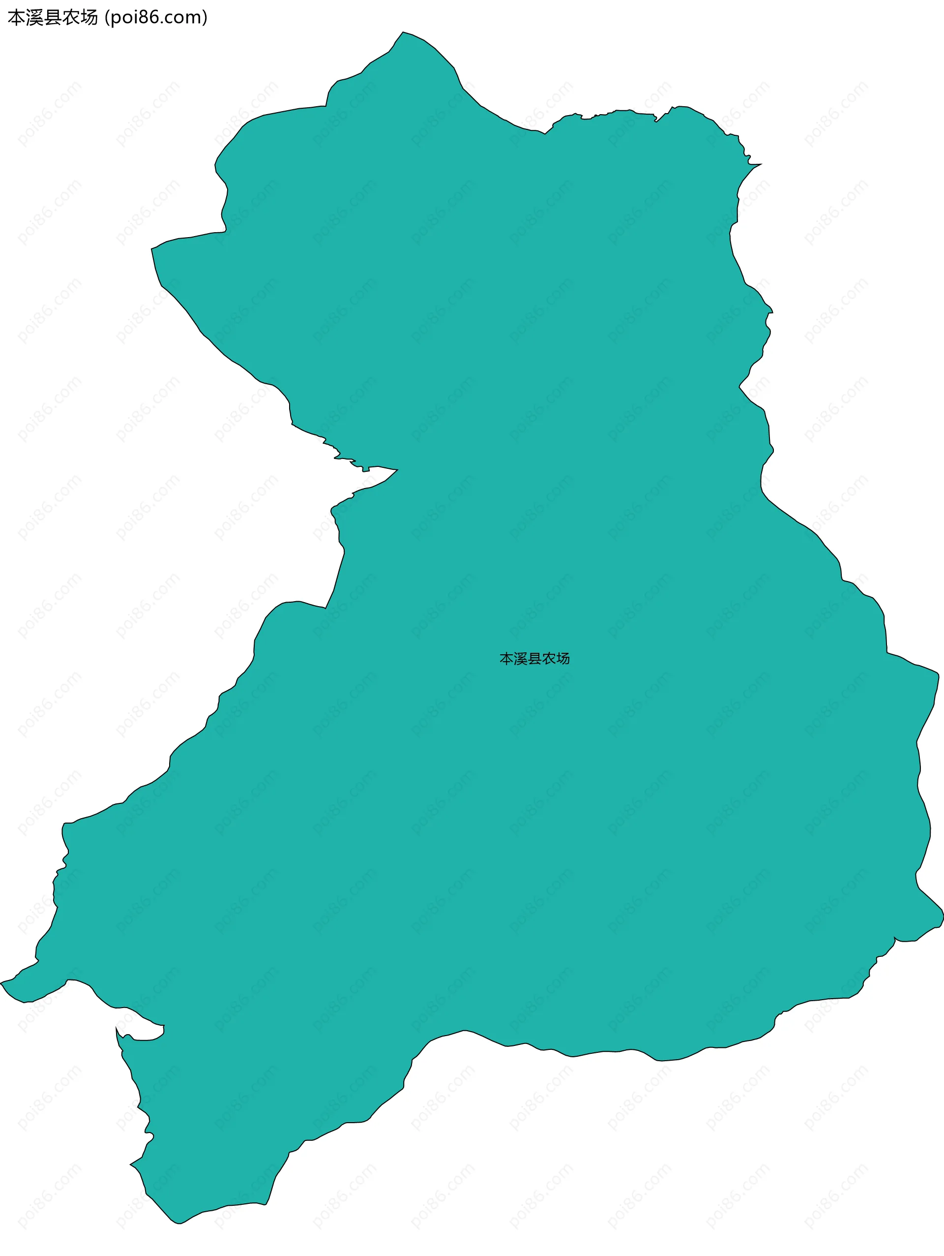 本溪县农场边界地图