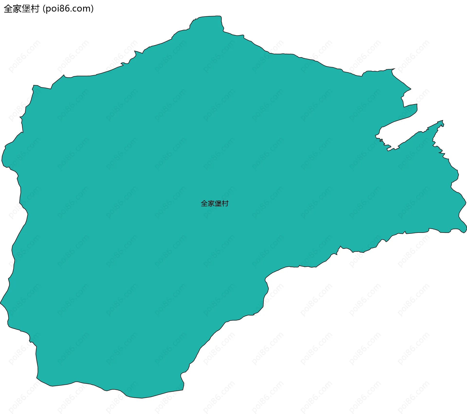 全家堡村边界地图