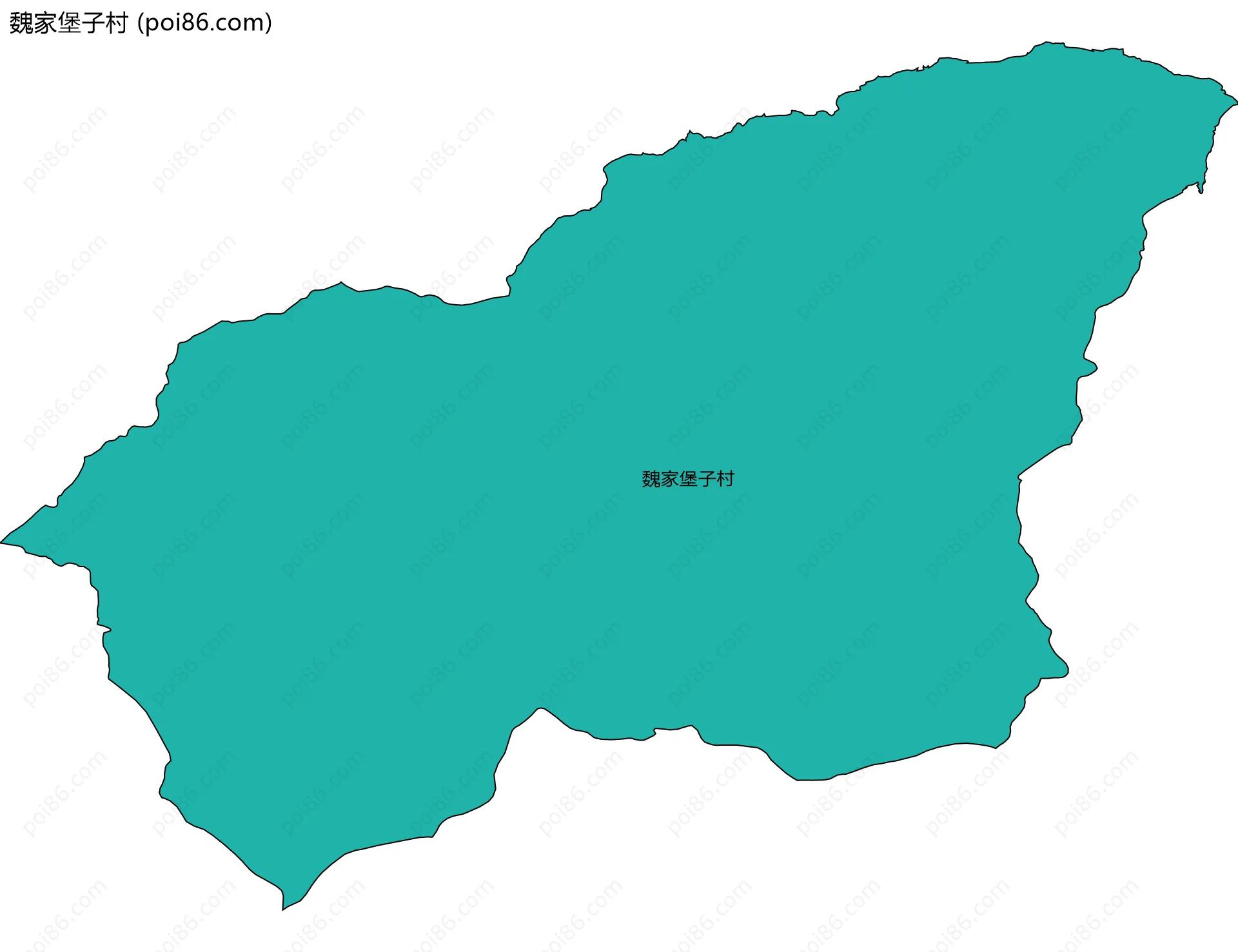 魏家堡子村边界地图