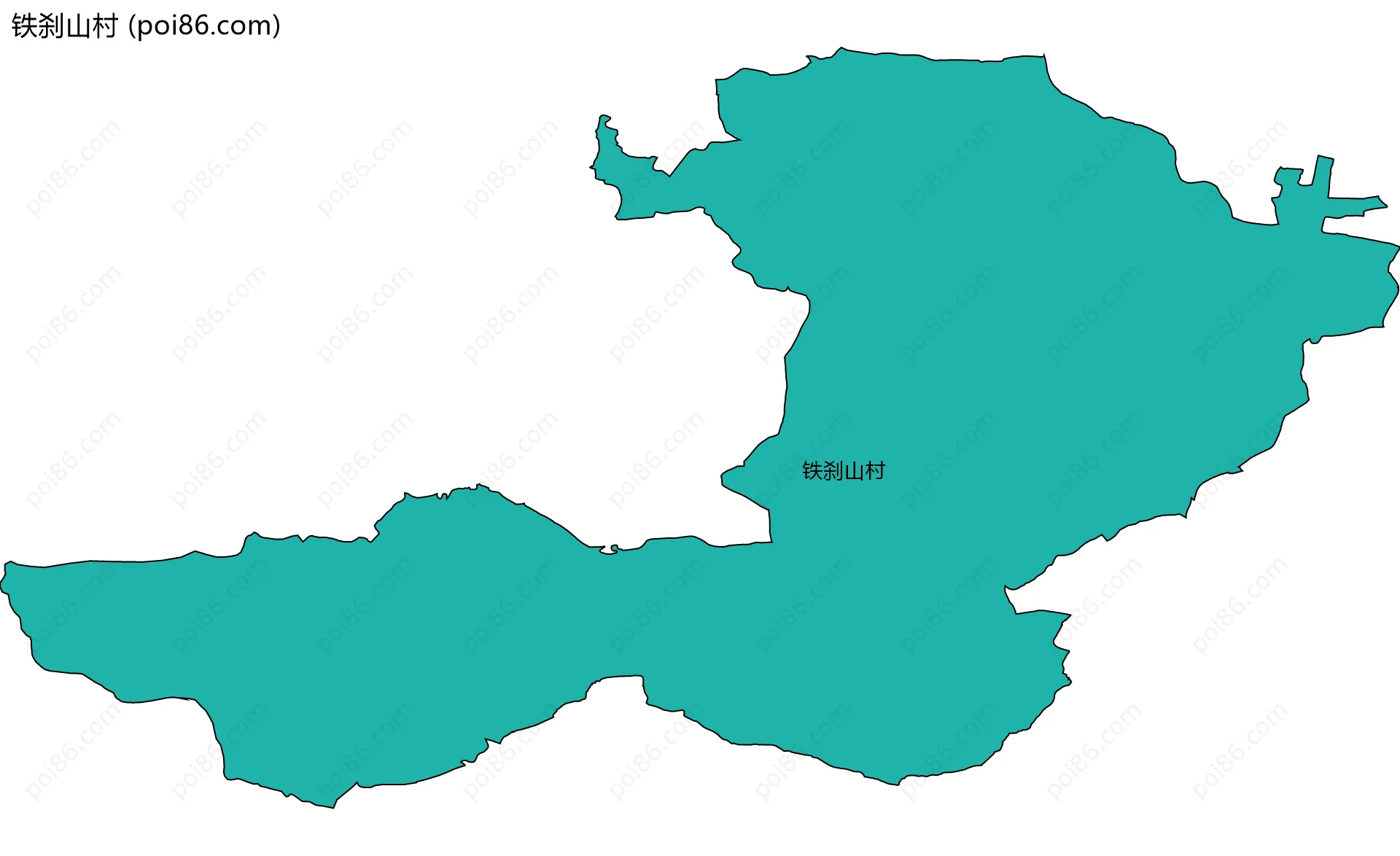 铁刹山村边界地图