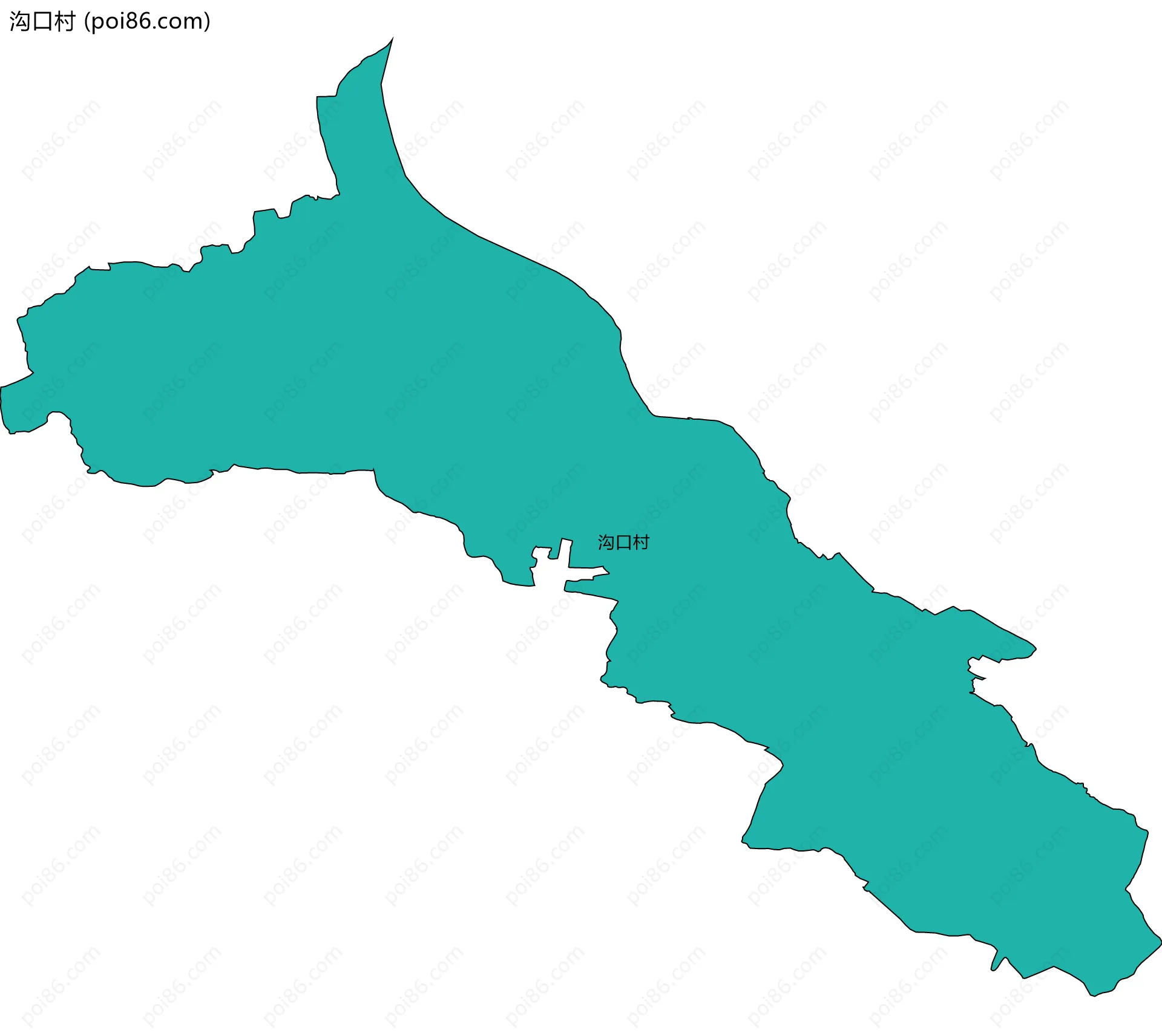 沟口村边界地图