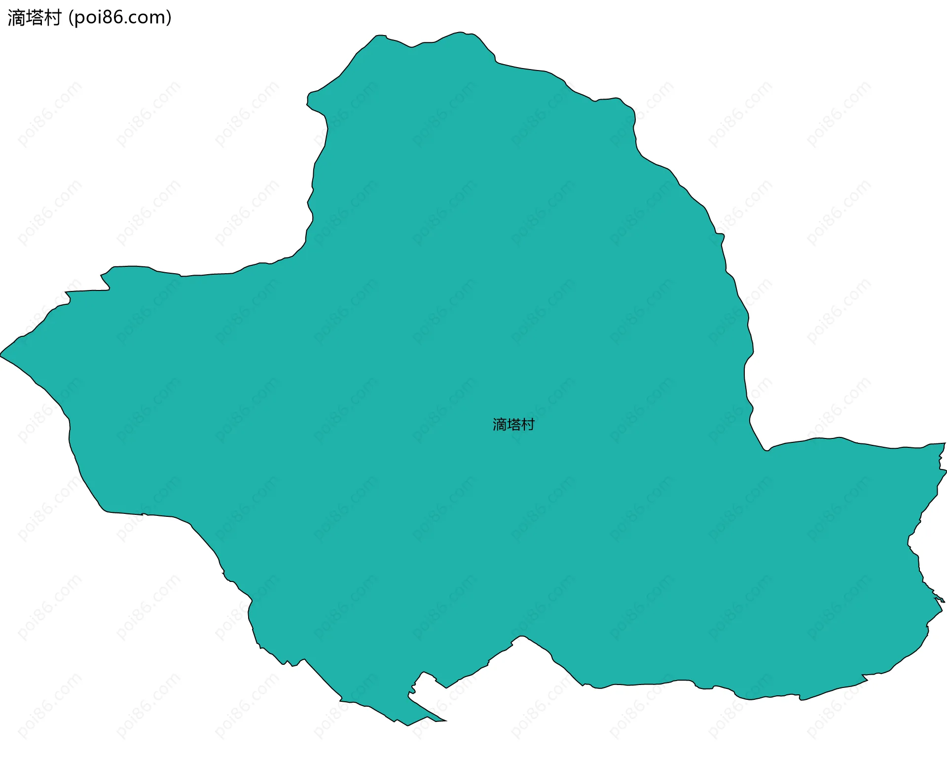 滴塔村边界地图