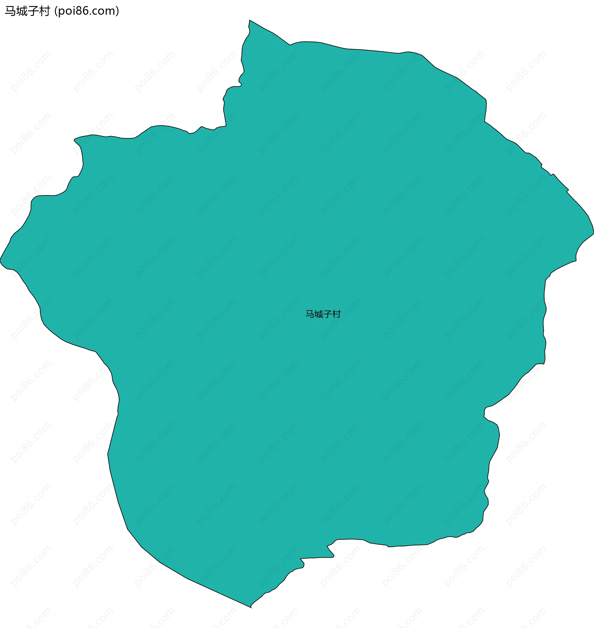 马城子村边界地图