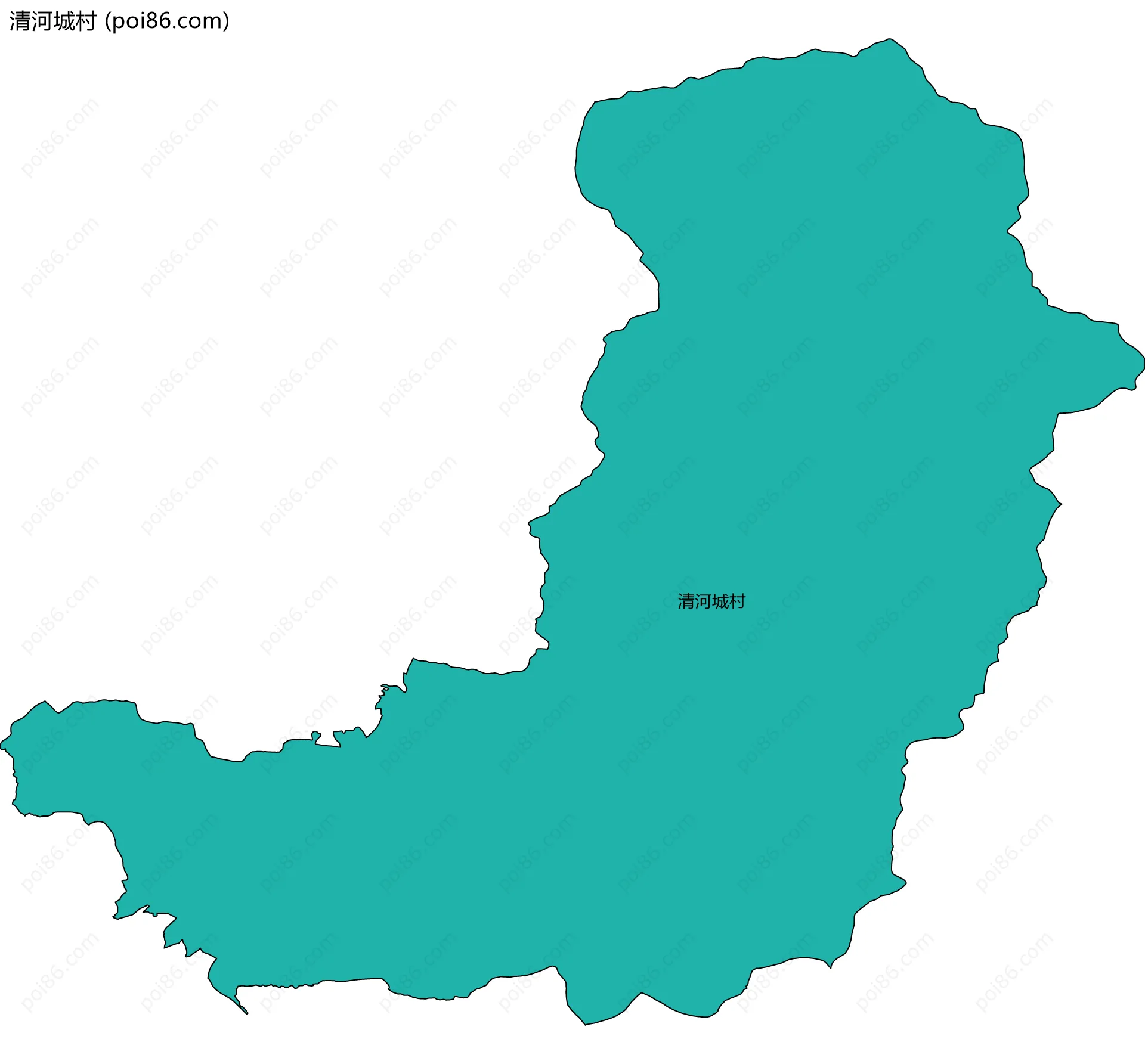 清河城村边界地图