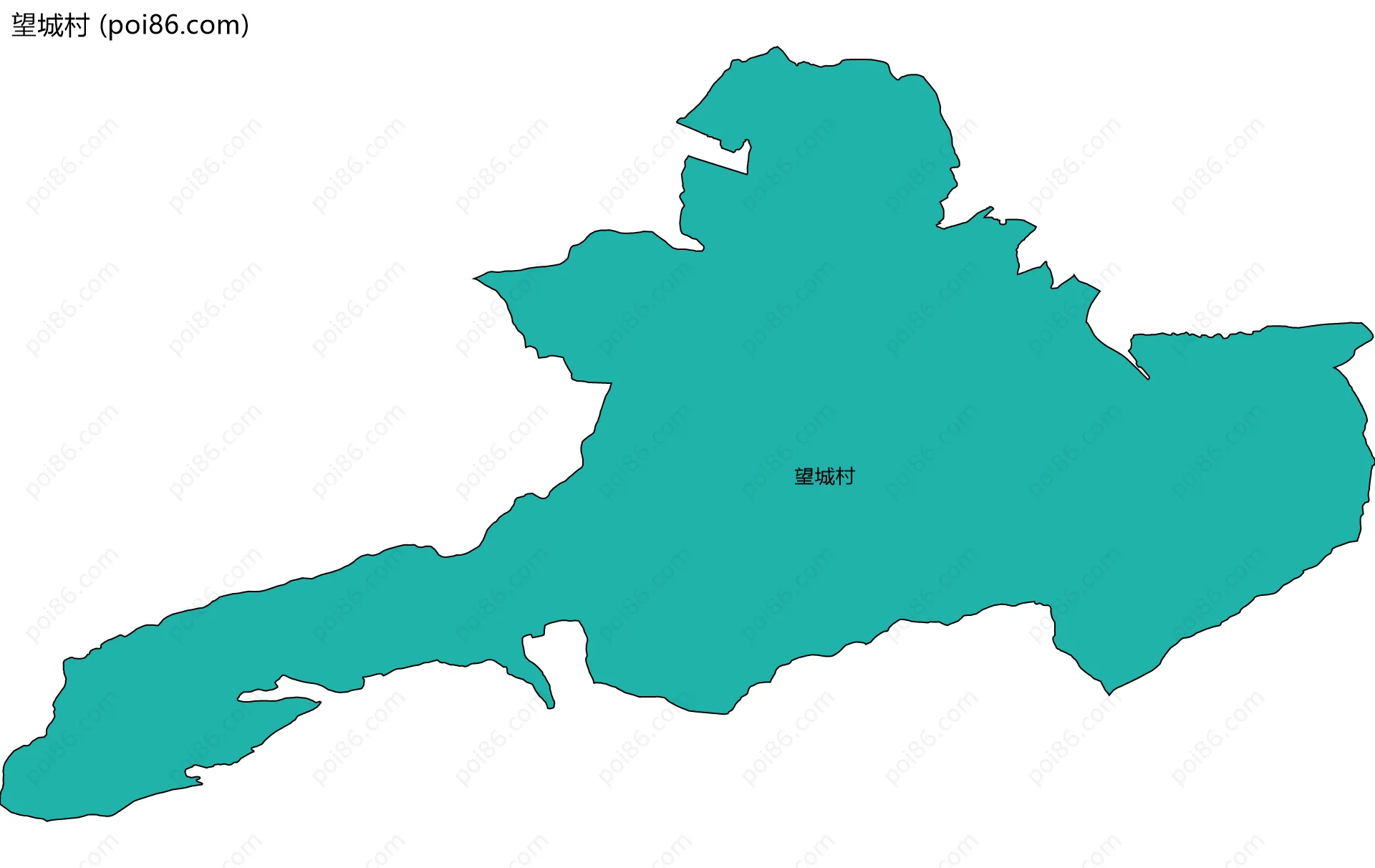 望城村边界地图