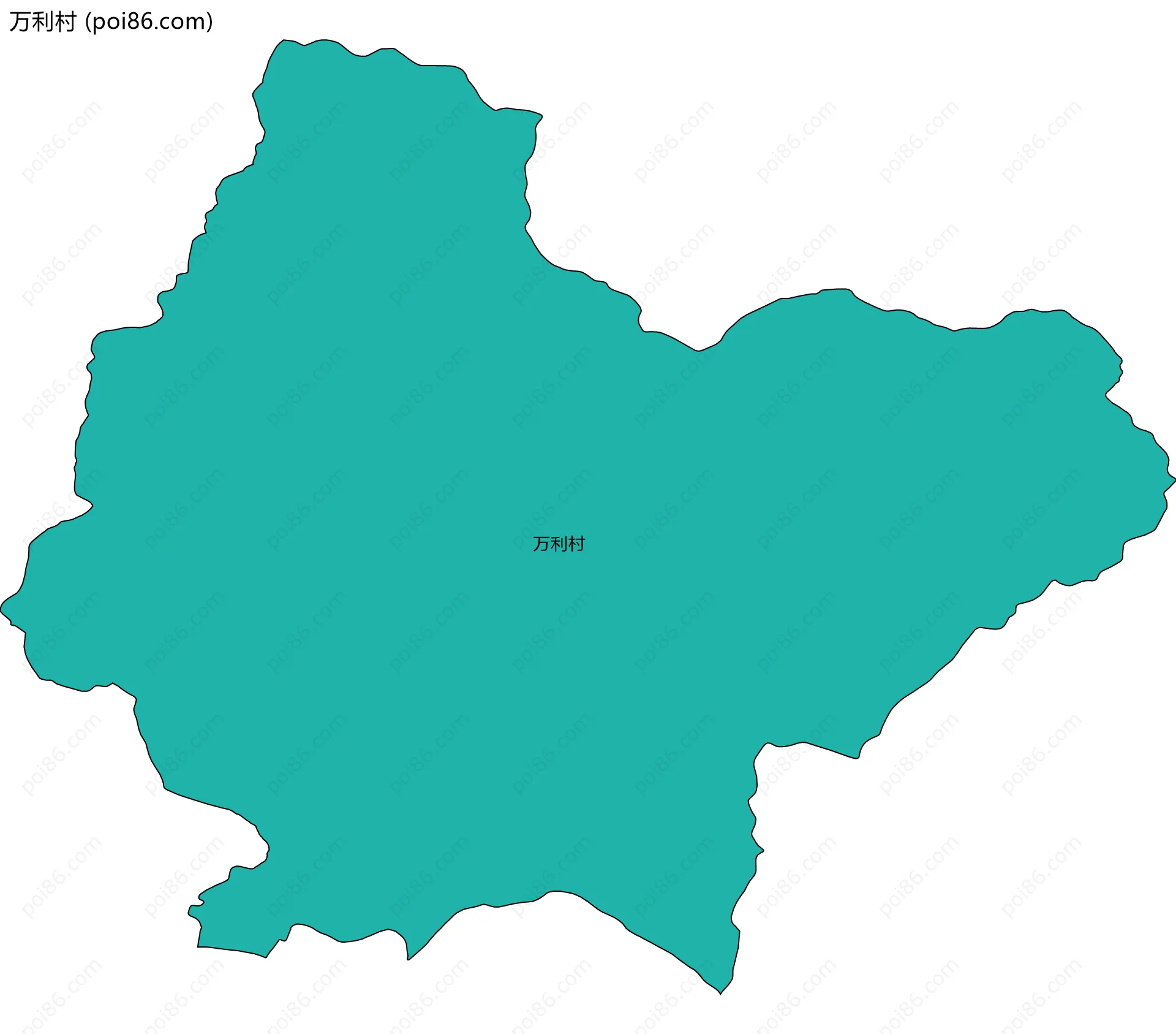 万利村边界地图