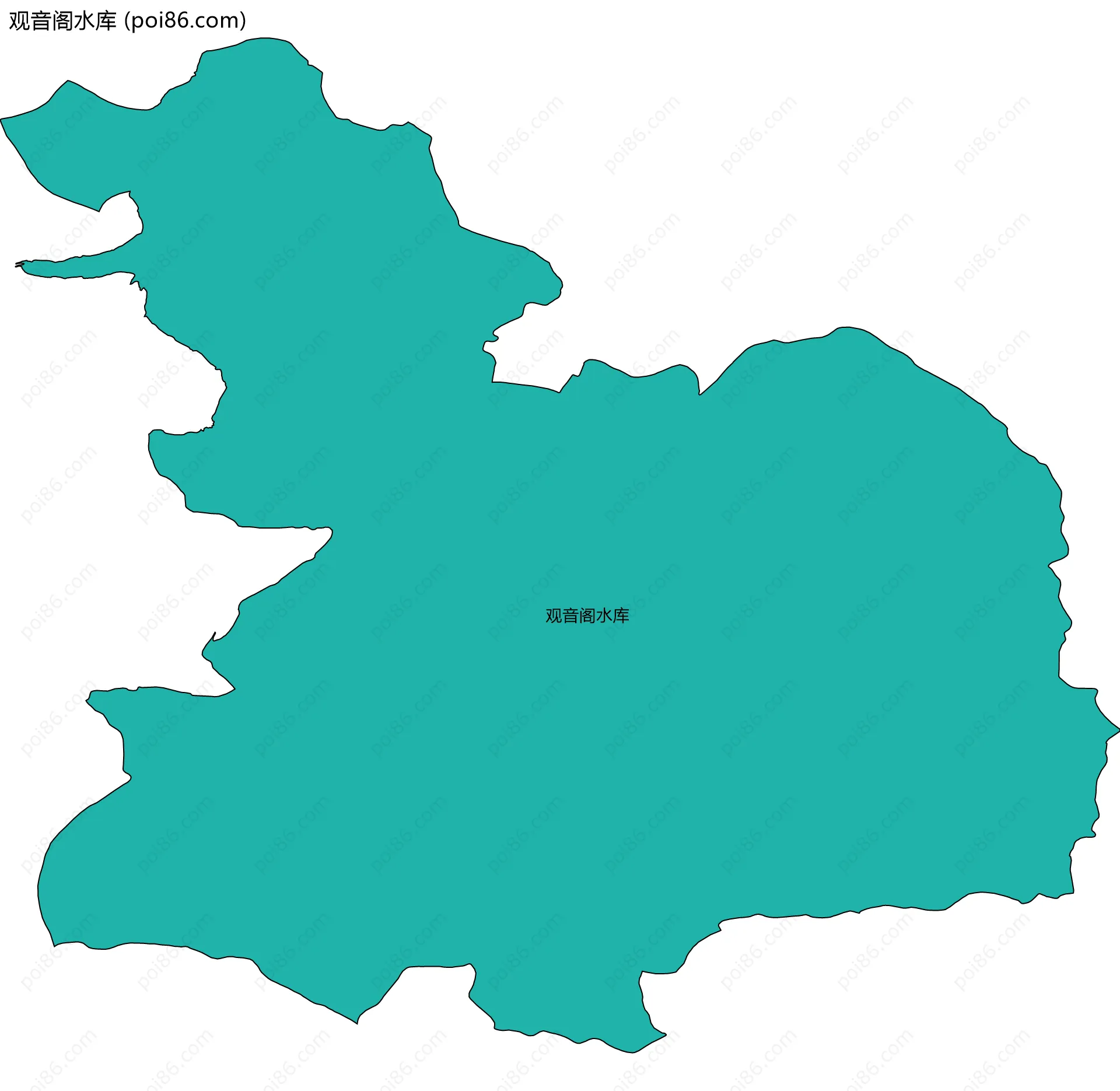 观音阁水库边界地图