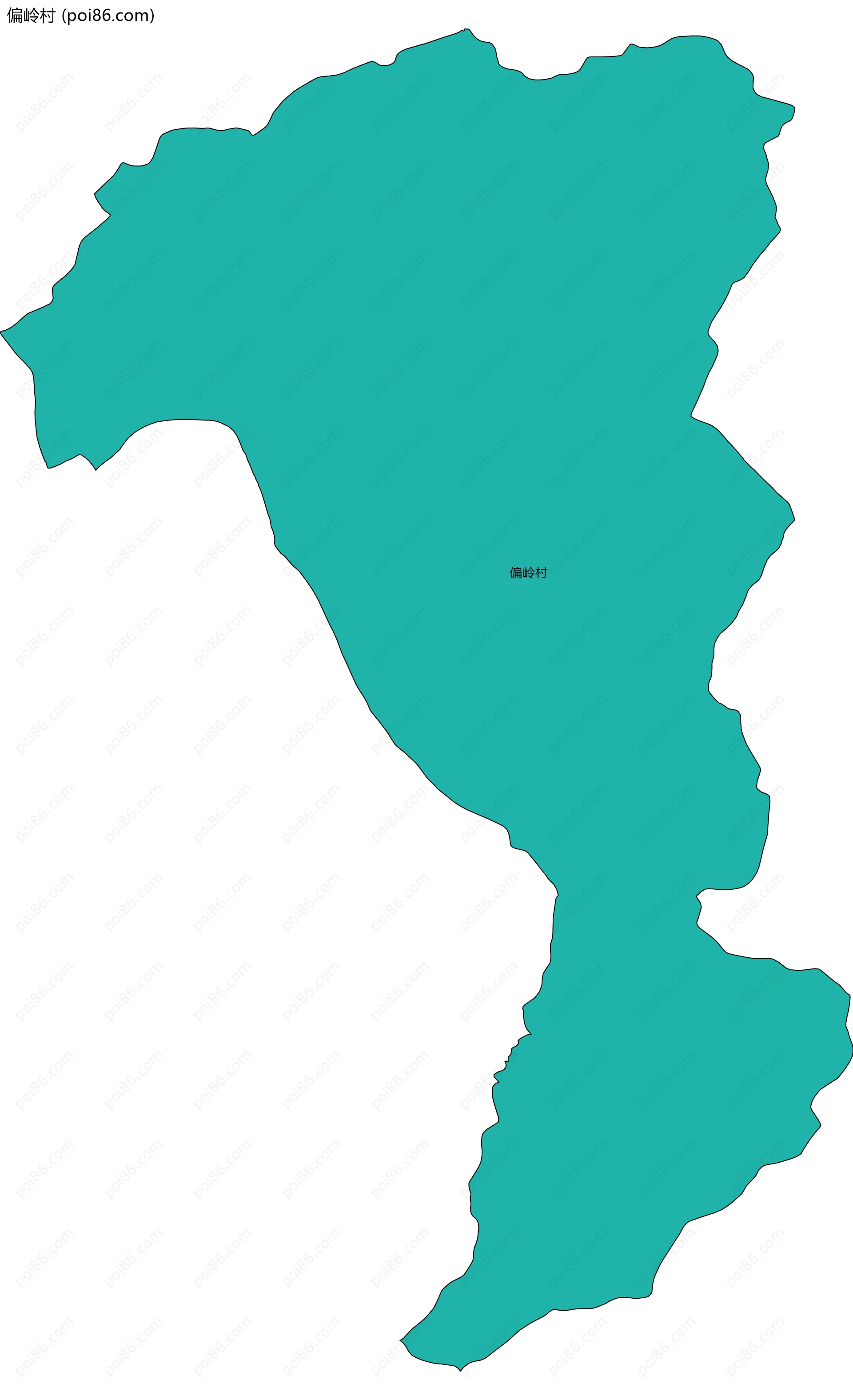 偏岭村边界地图