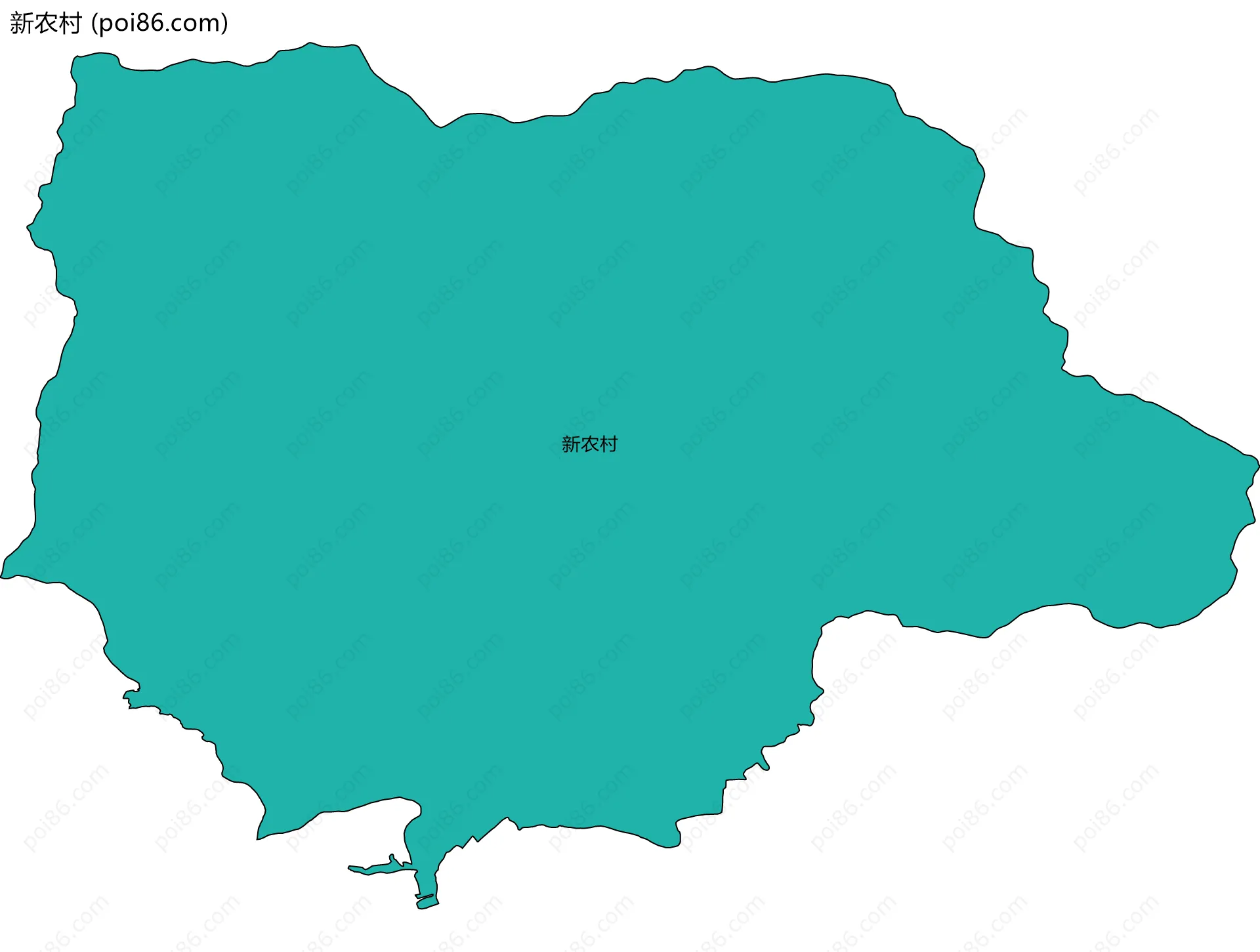新农村边界地图