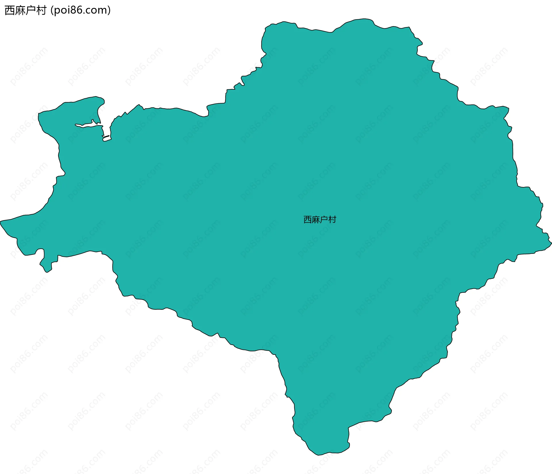 西麻户村边界地图