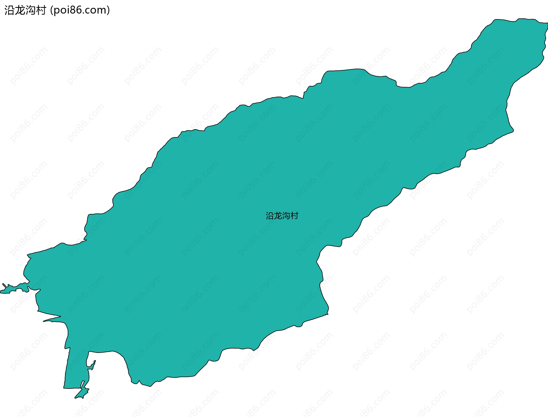 沿龙沟村边界地图
