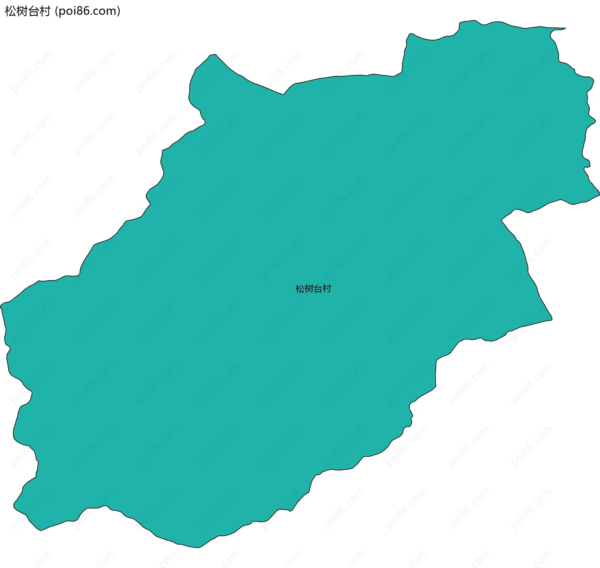 松树台村边界地图