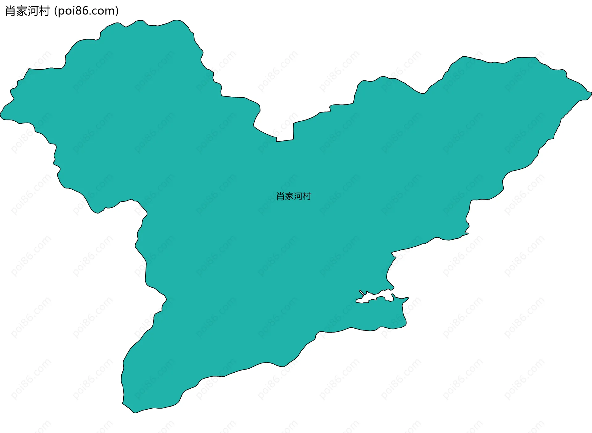肖家河村边界地图