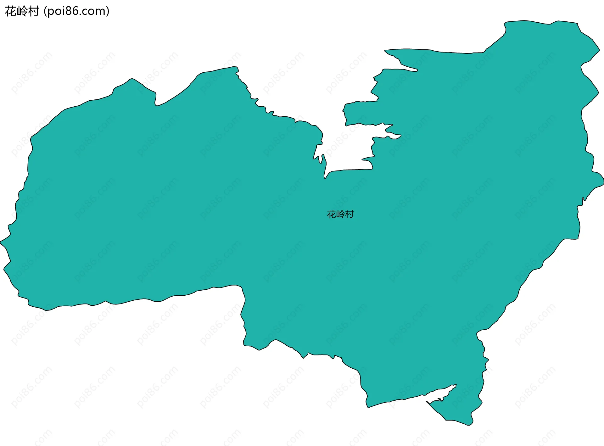 花岭村边界地图