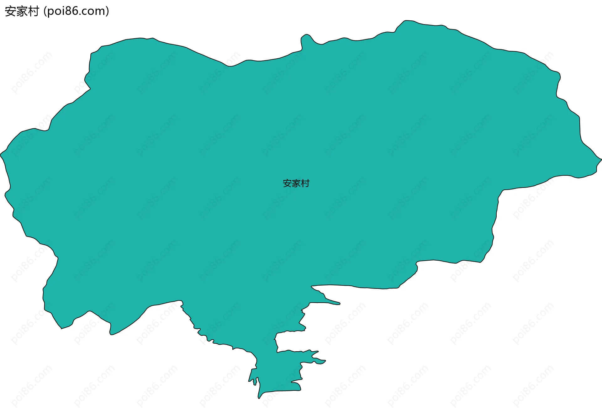 安家村边界地图
