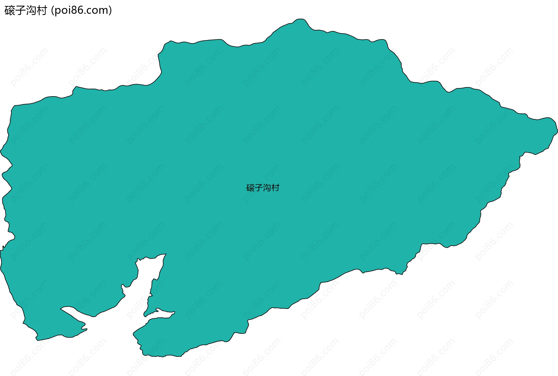 磙子沟村边界地图