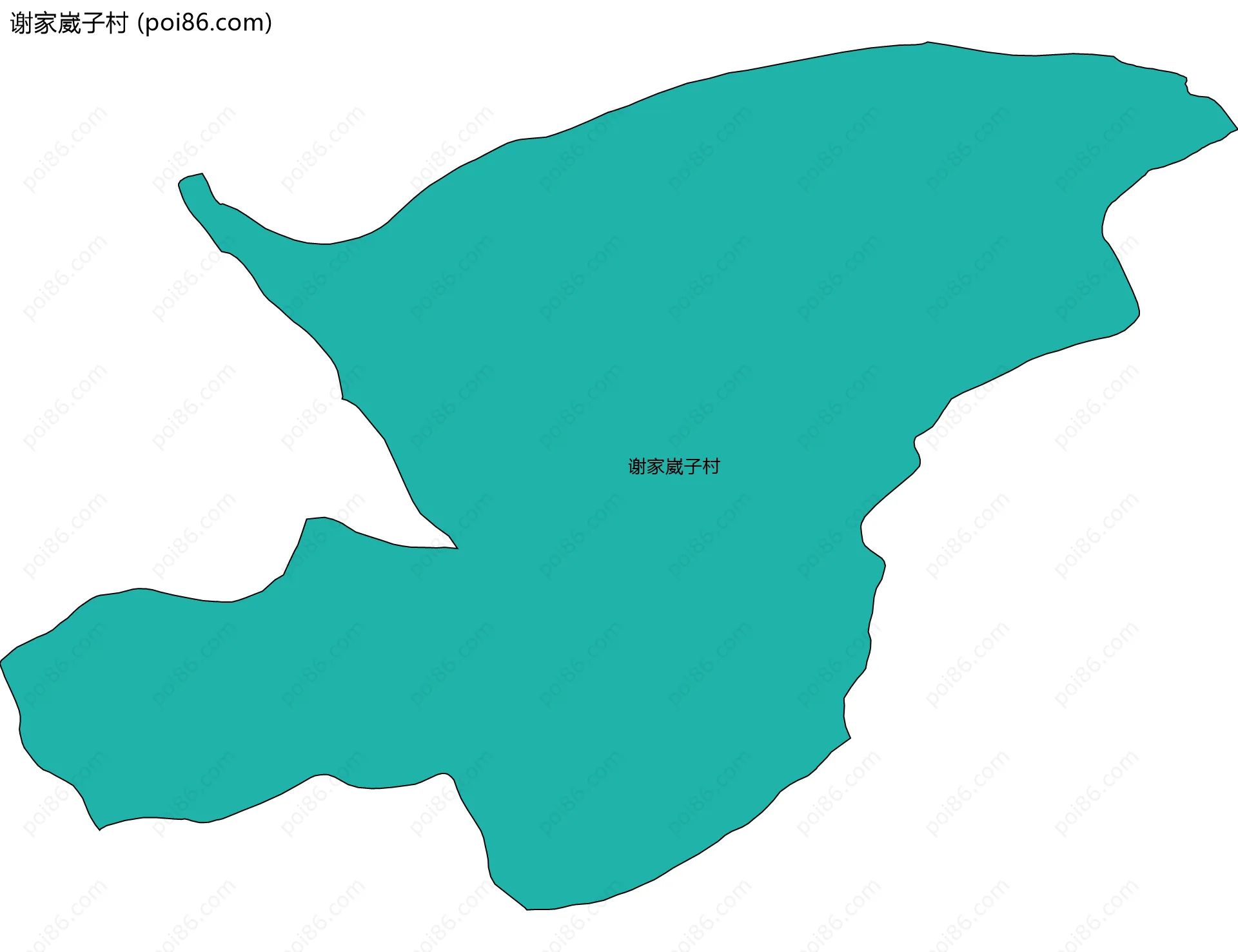 谢家崴子村边界地图