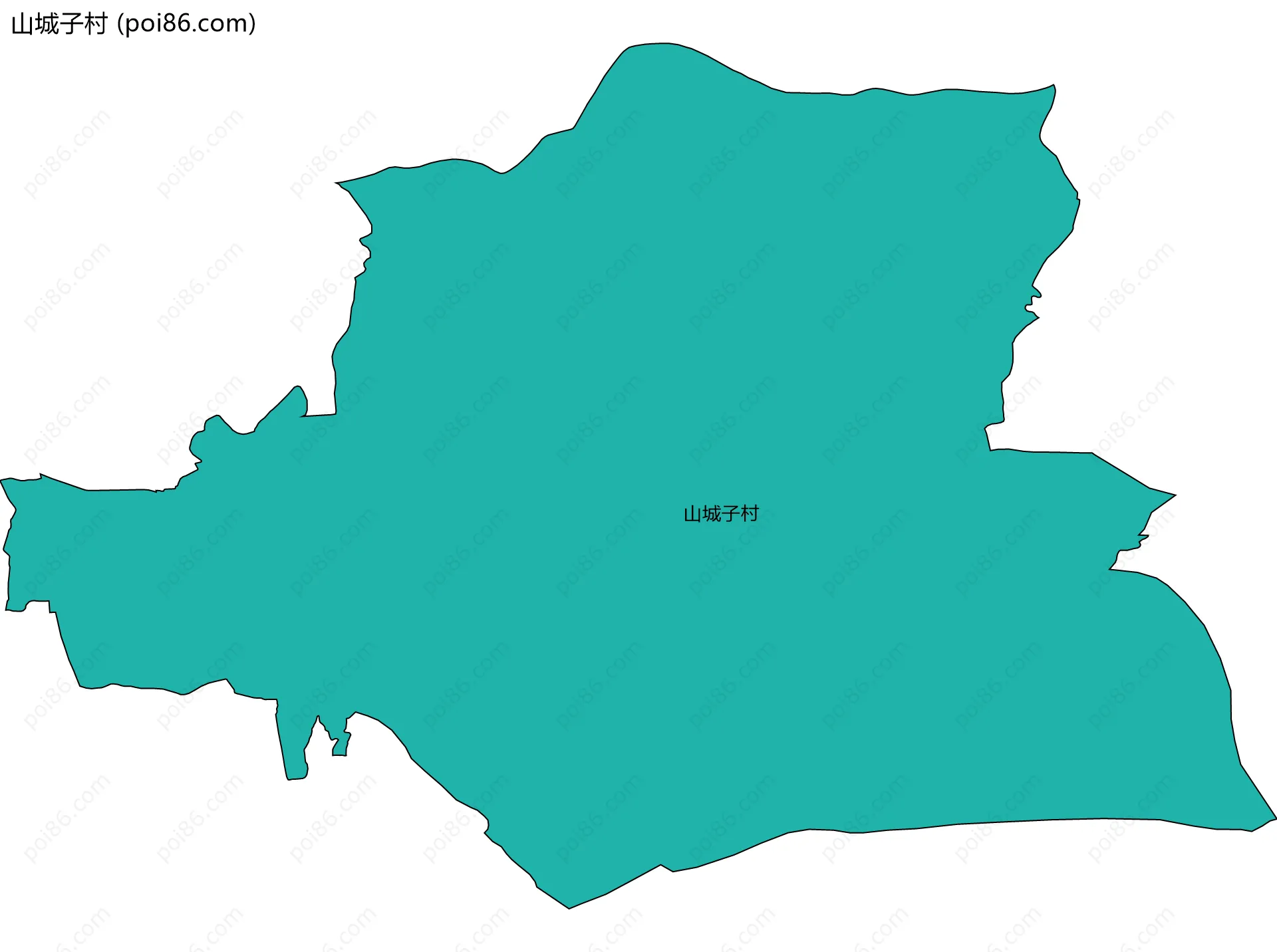 山城子村边界地图