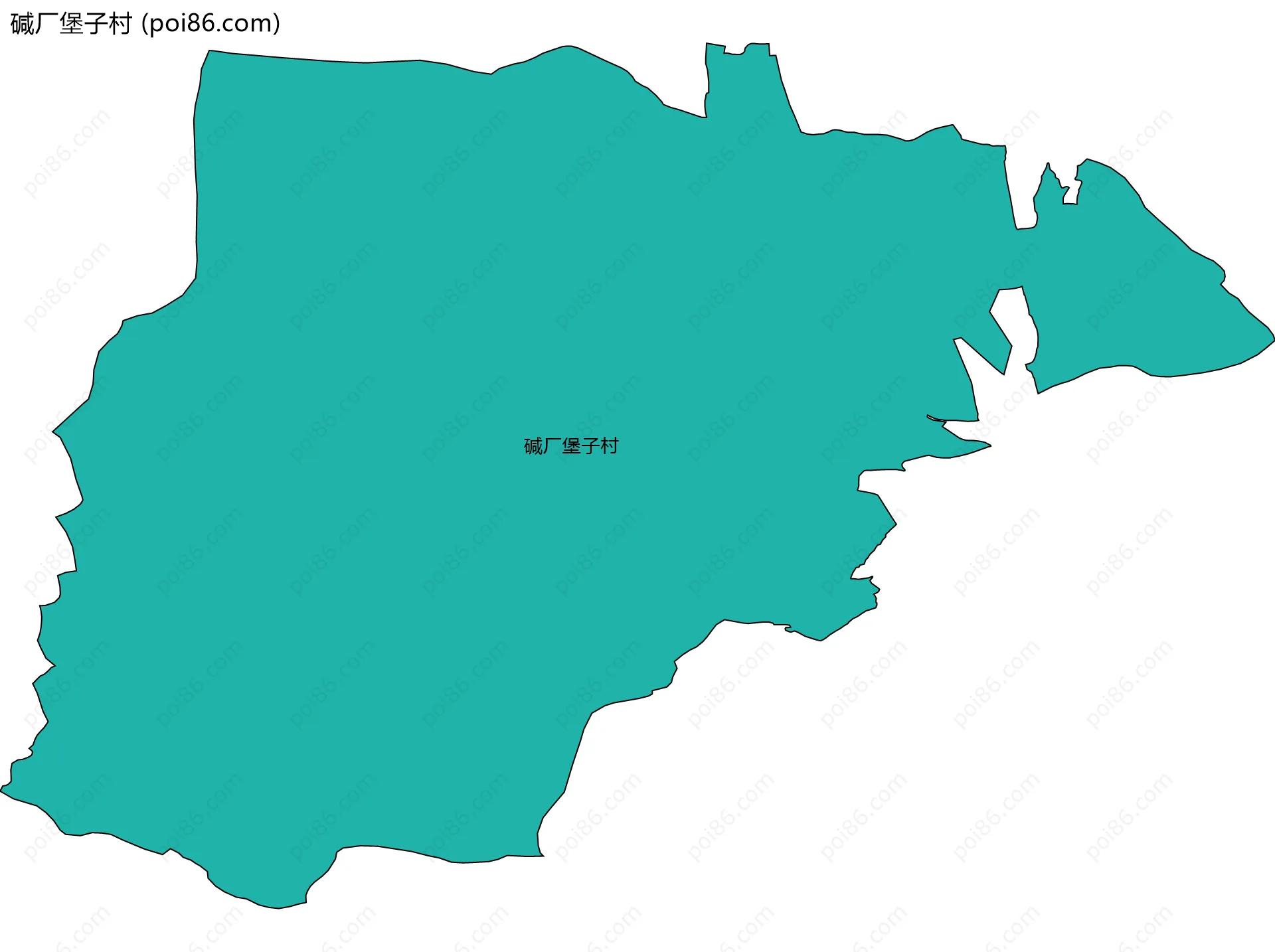 碱厂堡子村边界地图
