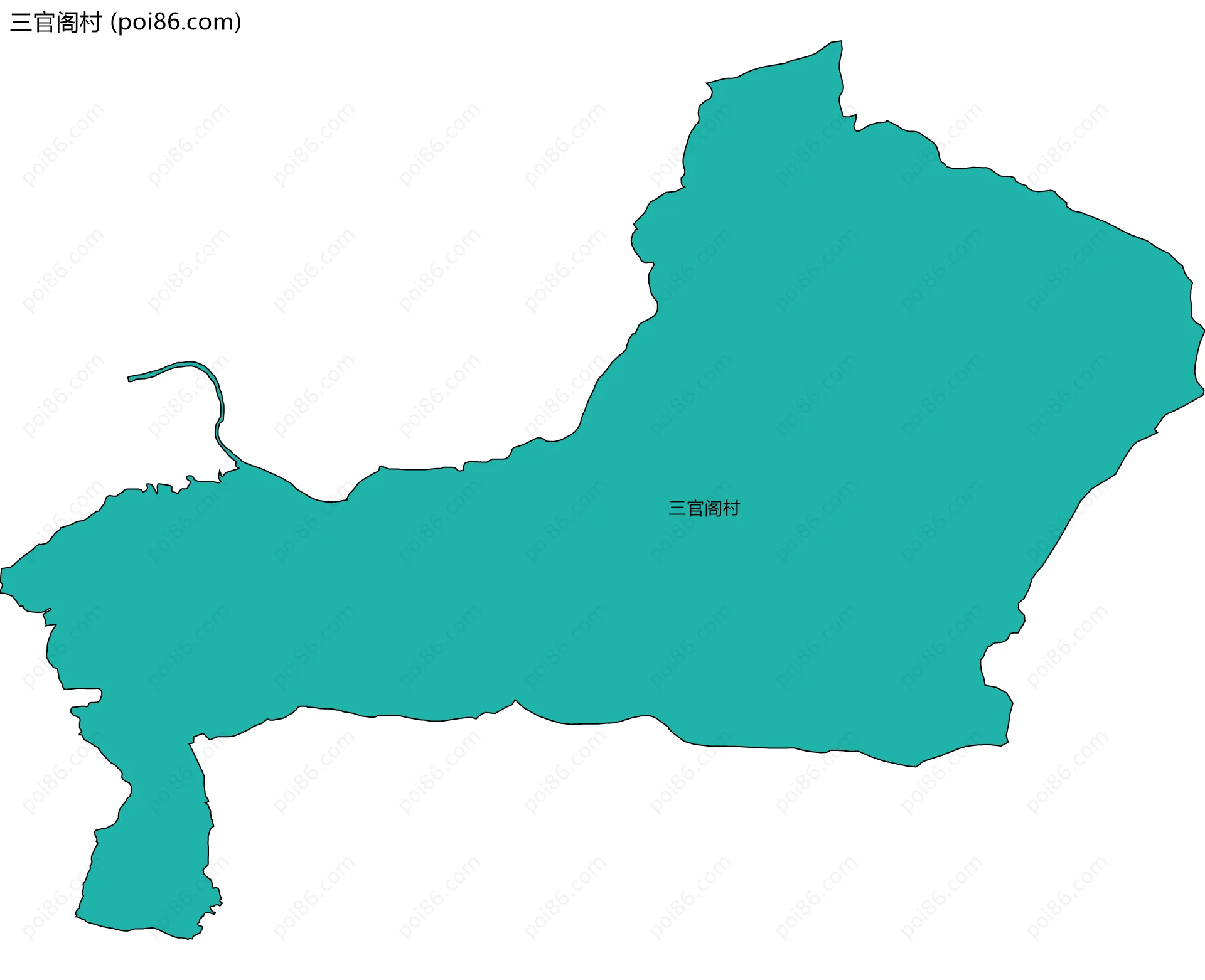 三官阁村边界地图