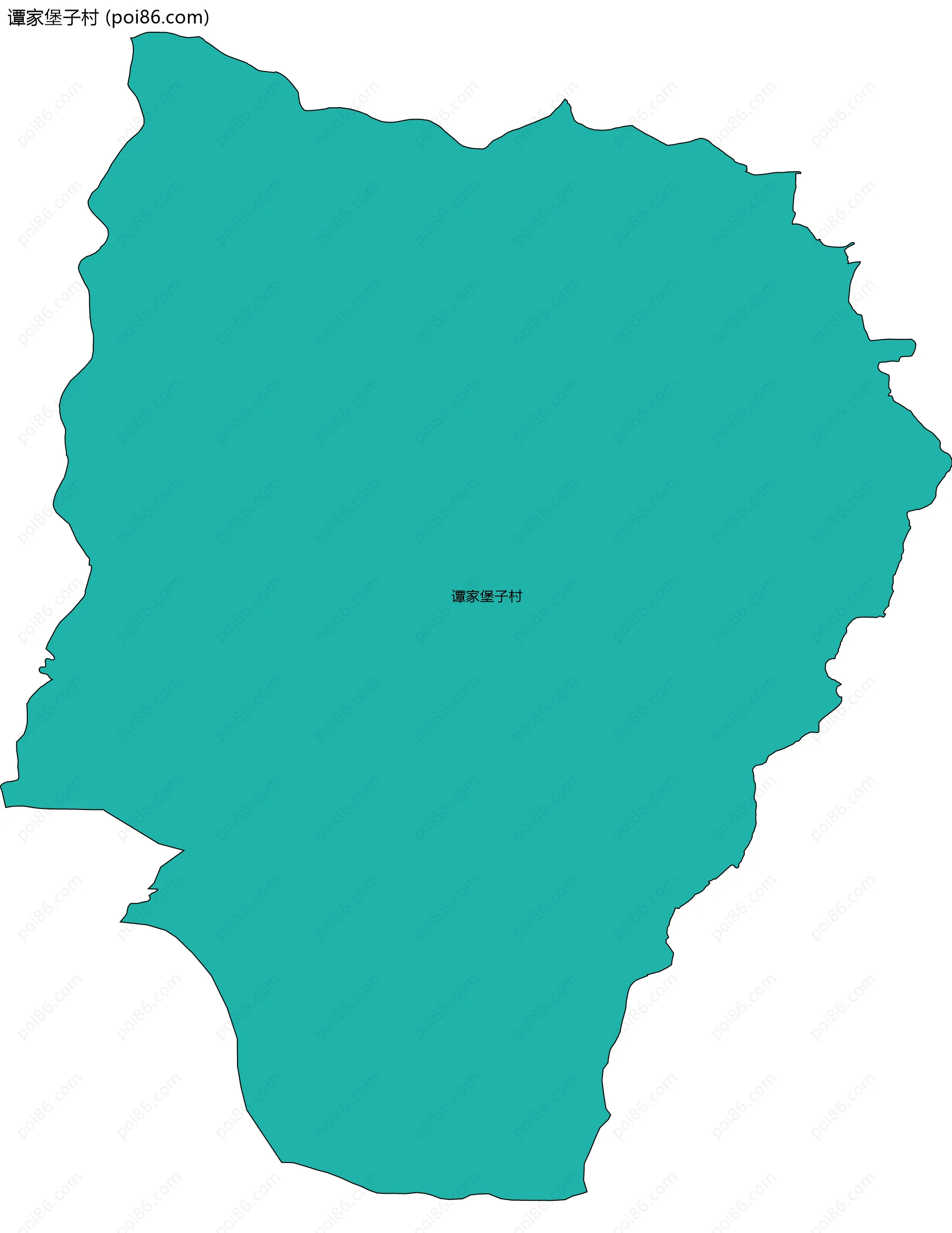 谭家堡子村边界地图