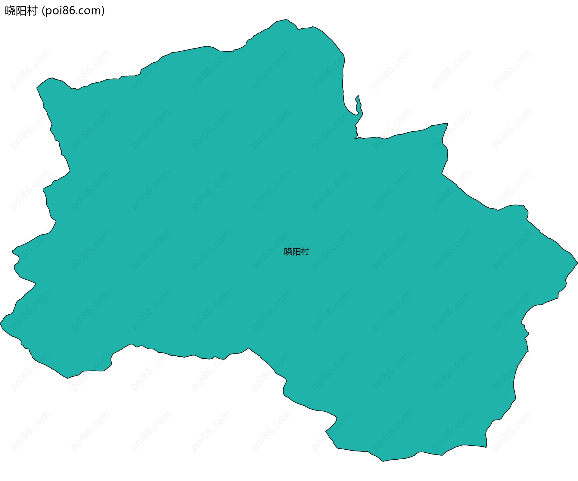 晓阳村边界地图