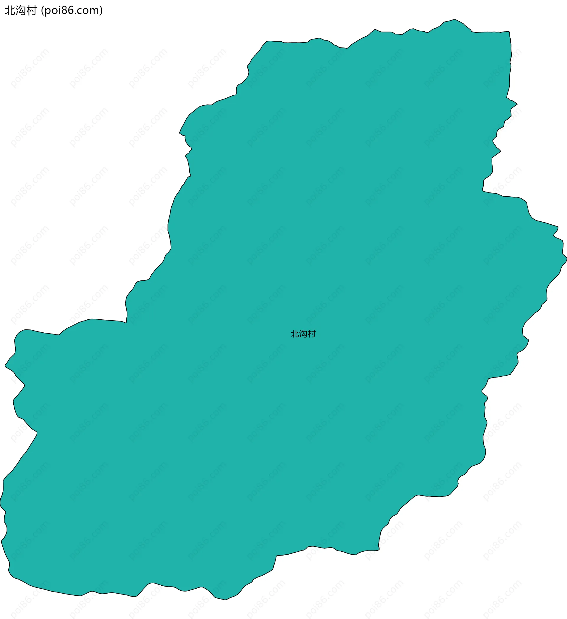 北沟村边界地图