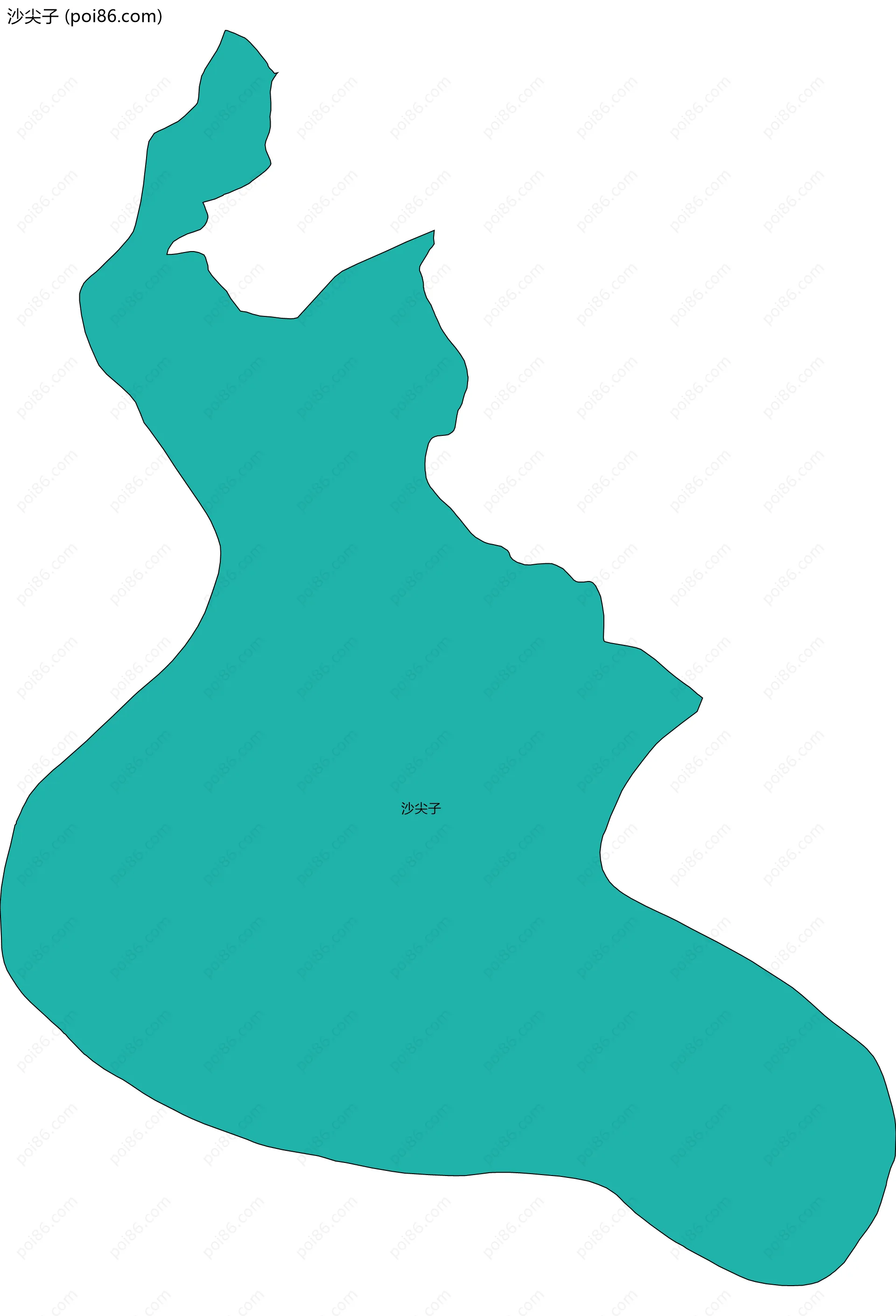 沙尖子边界地图