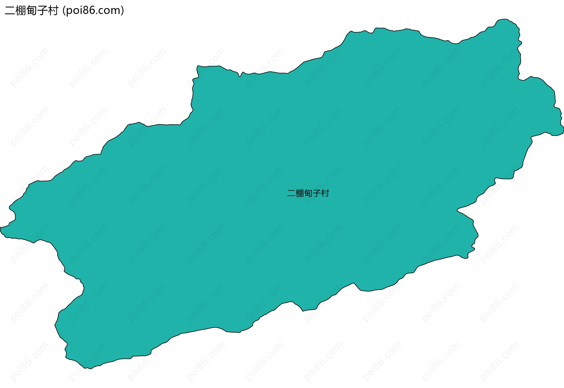 二棚甸子村边界地图