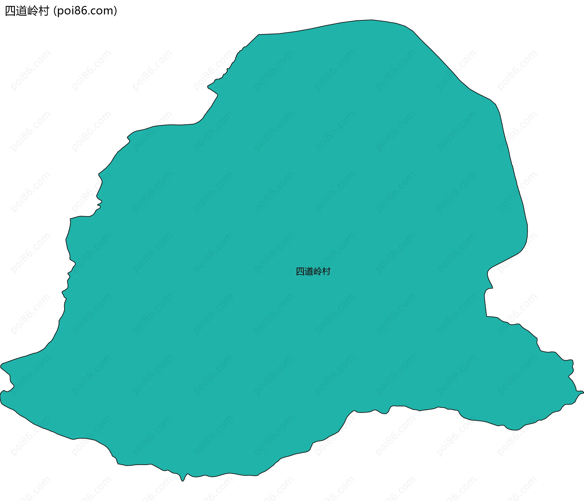 四道岭村边界地图