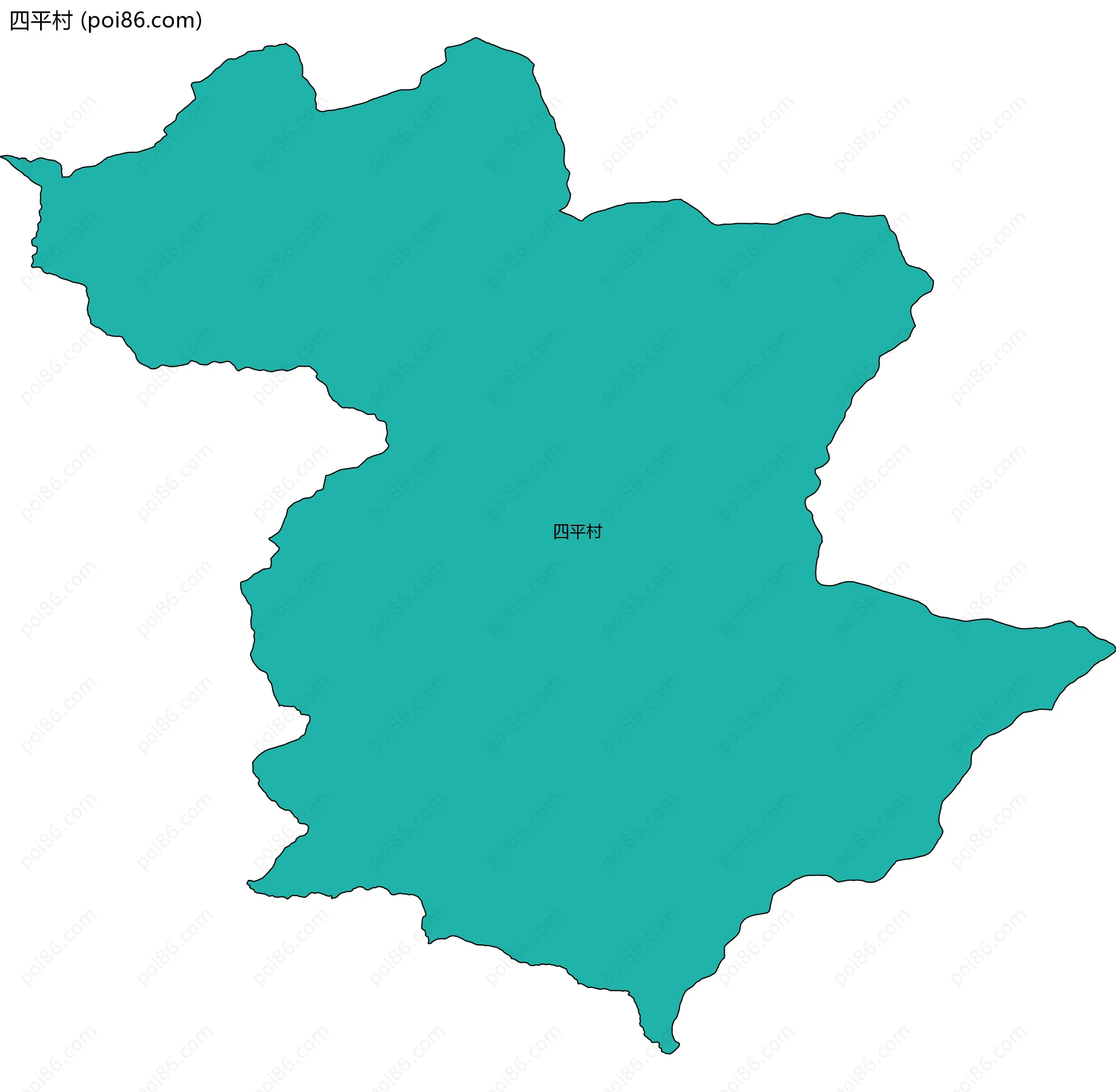 四平村边界地图