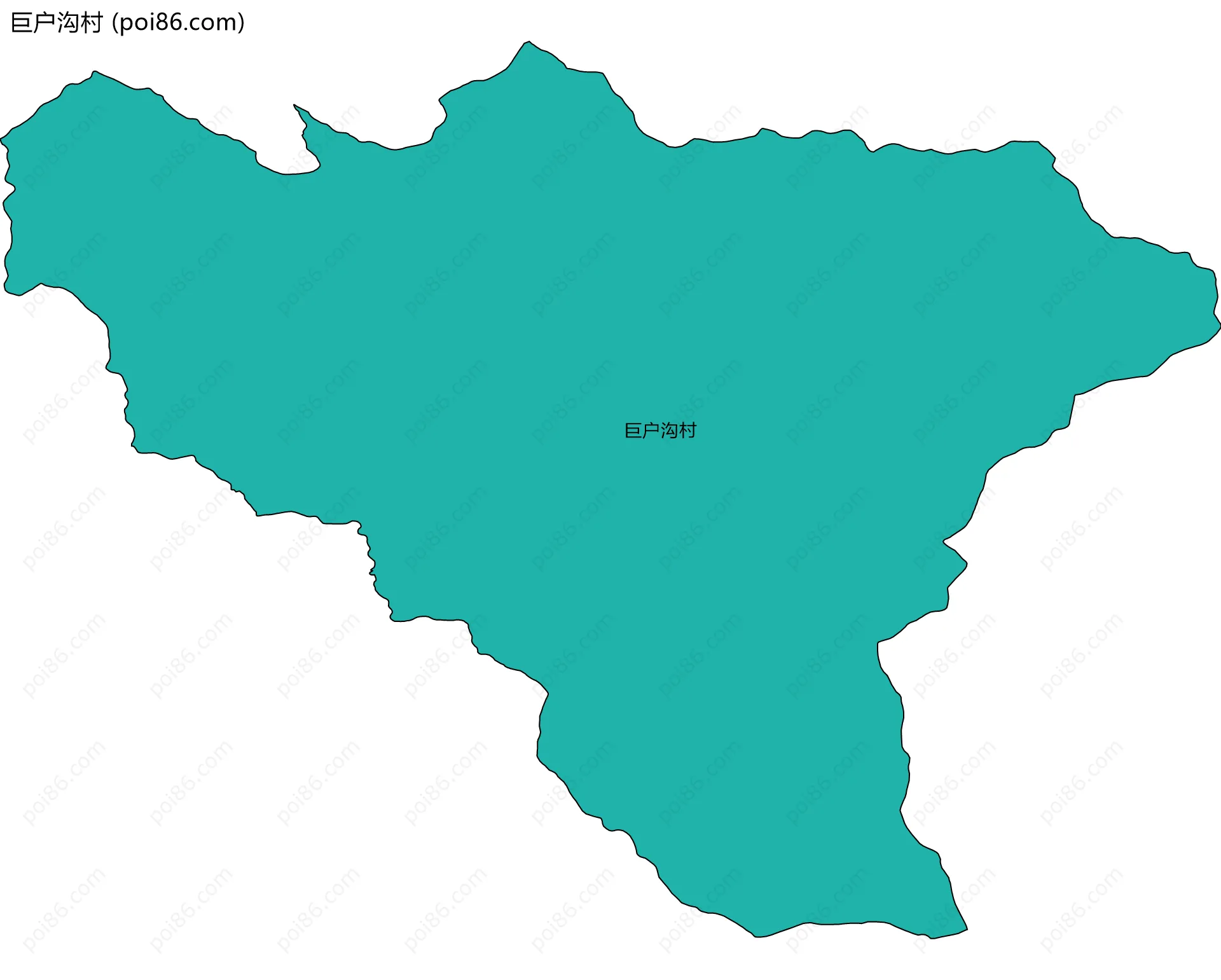 巨户沟村边界地图