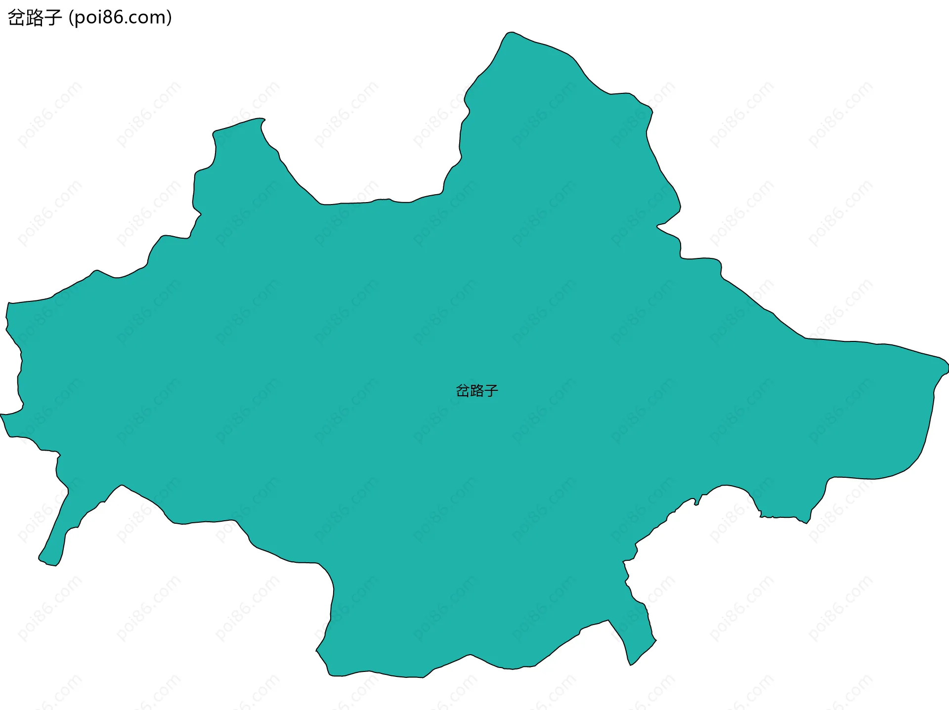 岔路子边界地图