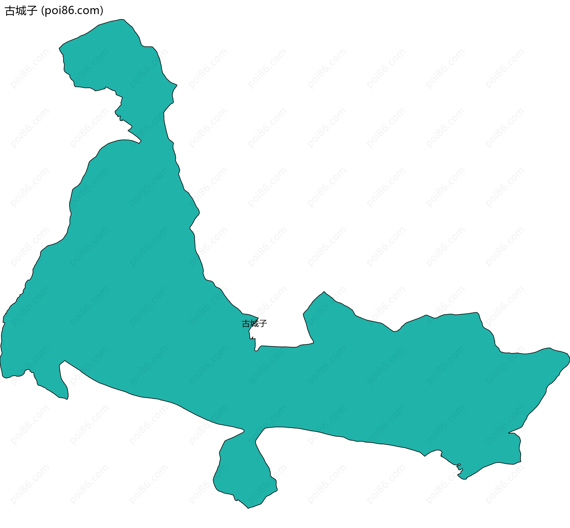 古城子边界地图