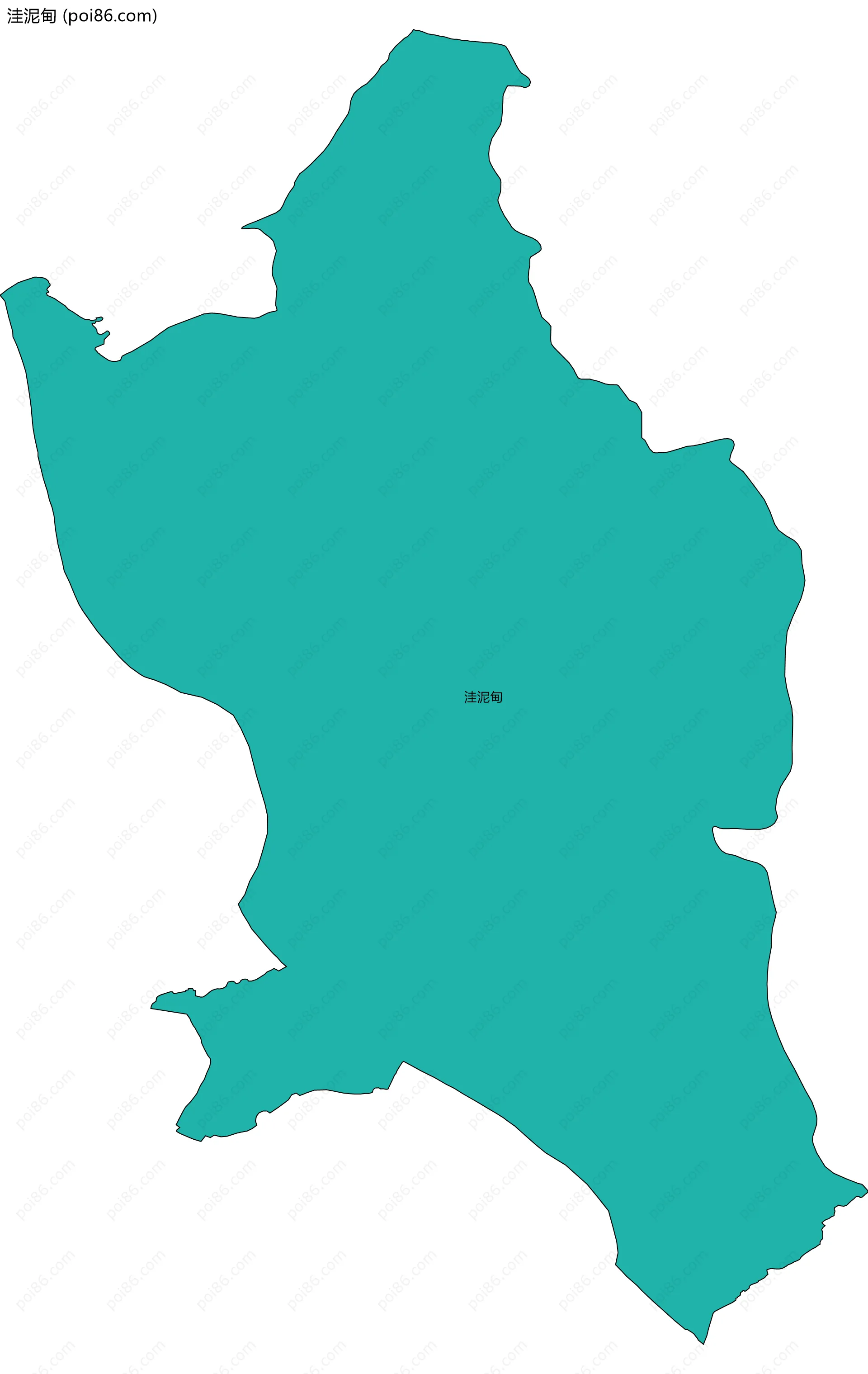 洼泥甸边界地图