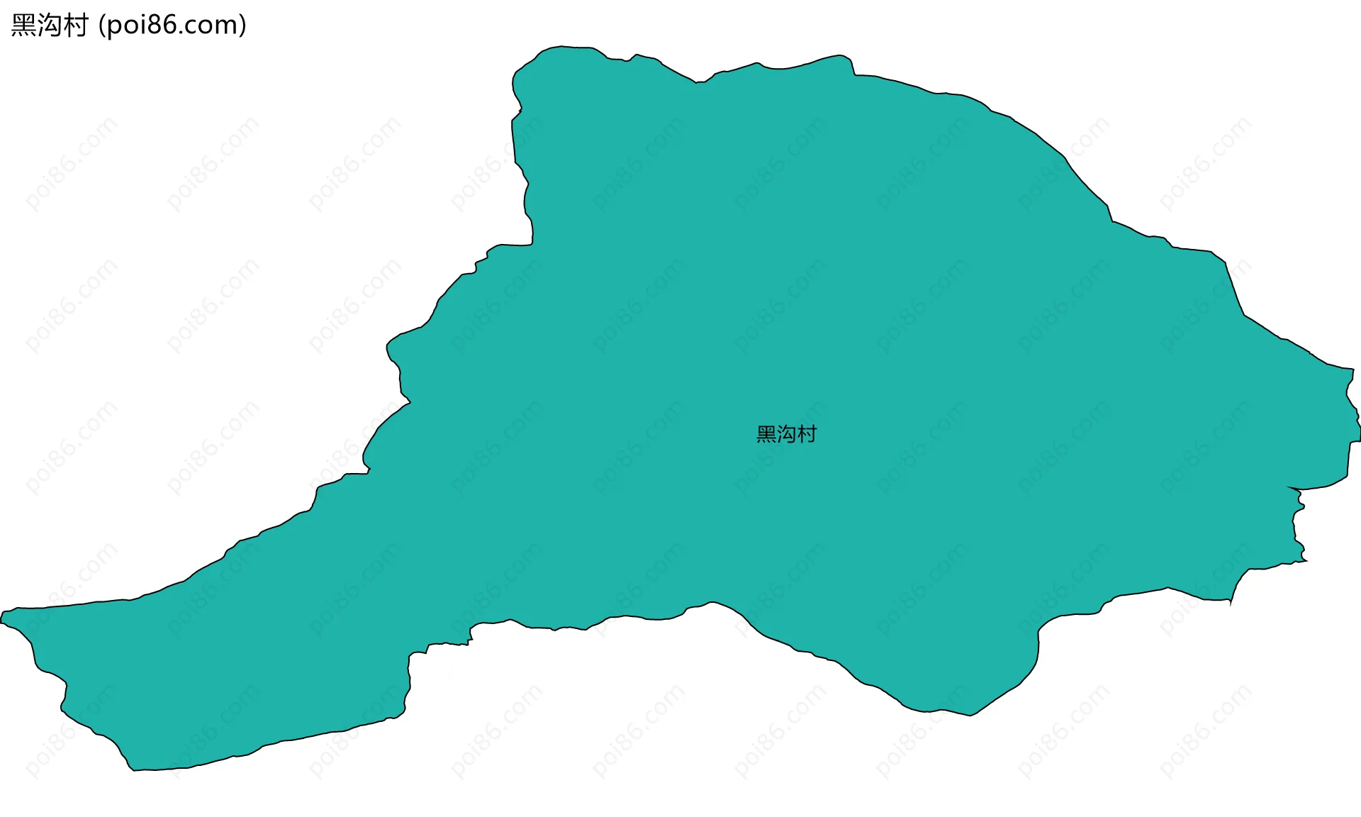 黑沟村边界地图