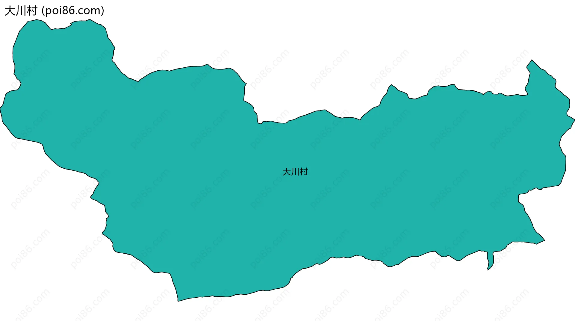 大川村边界地图