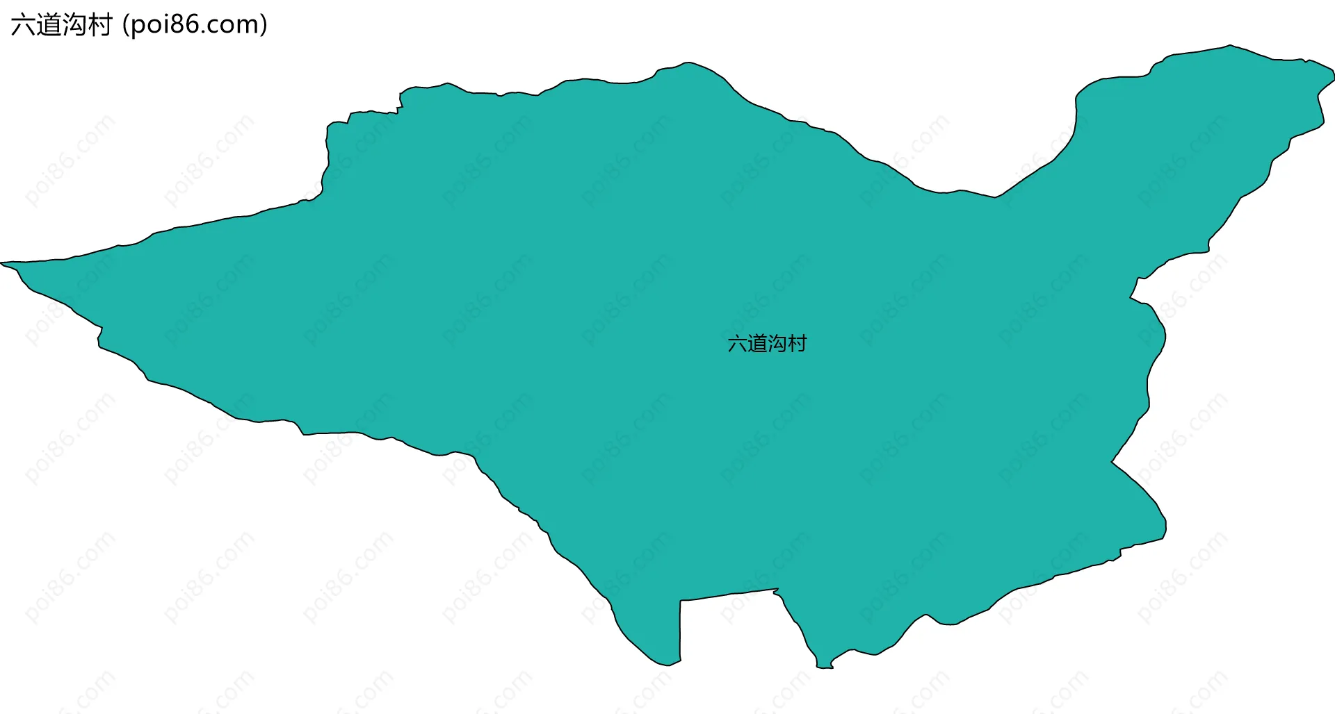 六道沟村边界地图