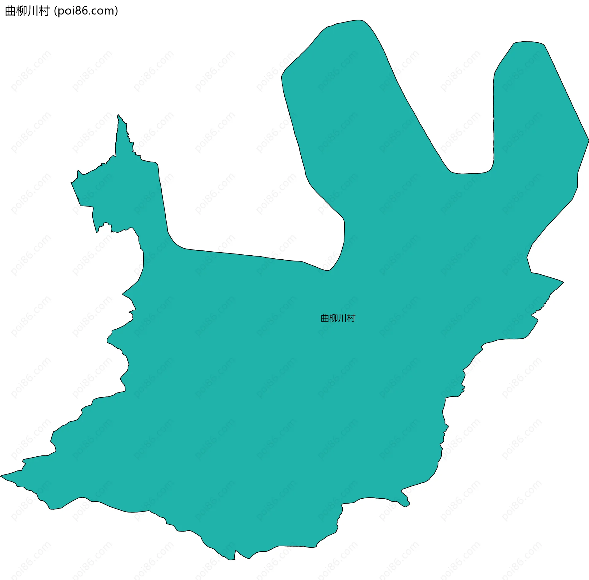 曲柳川村边界地图
