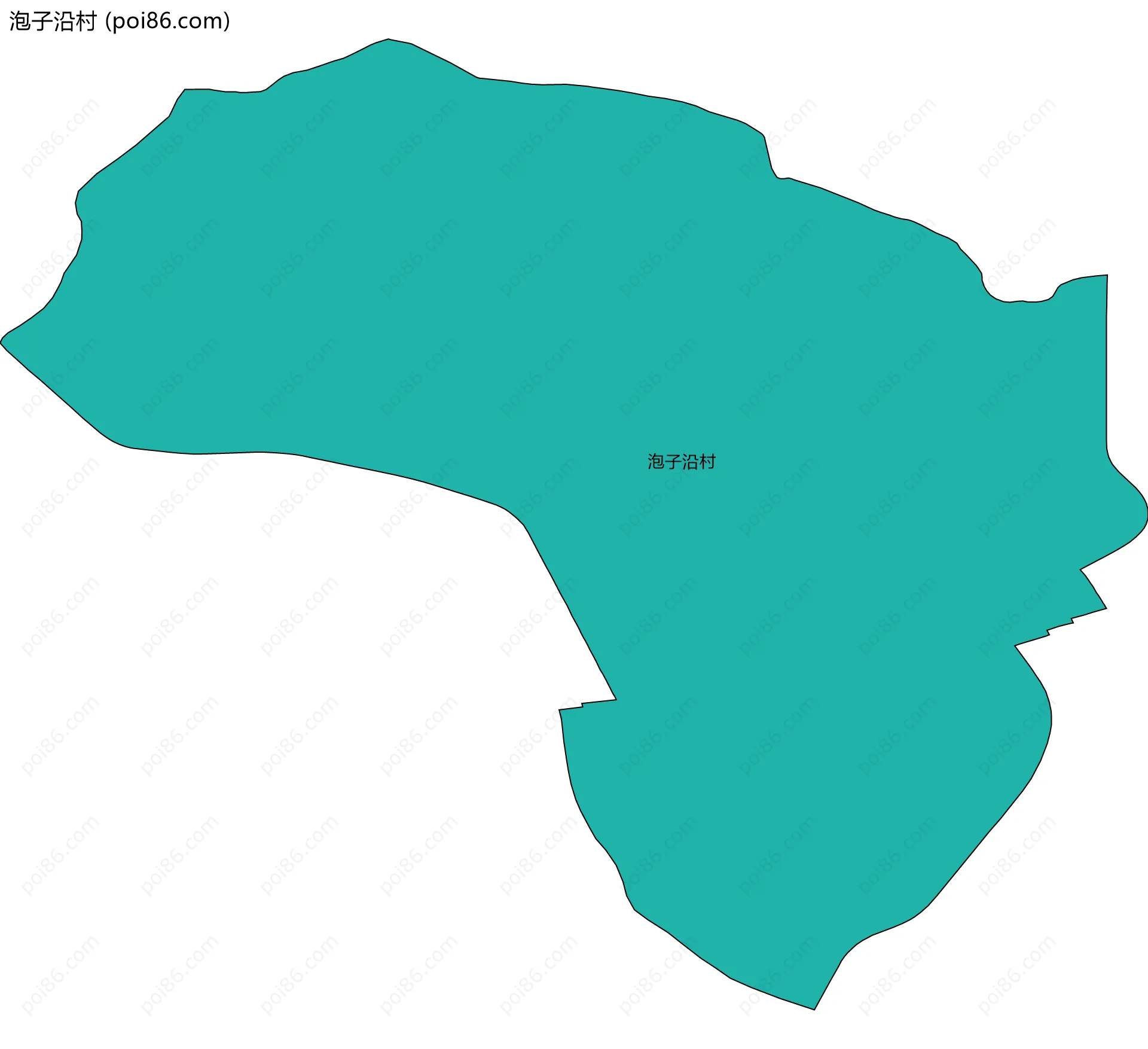 泡子沿村边界地图