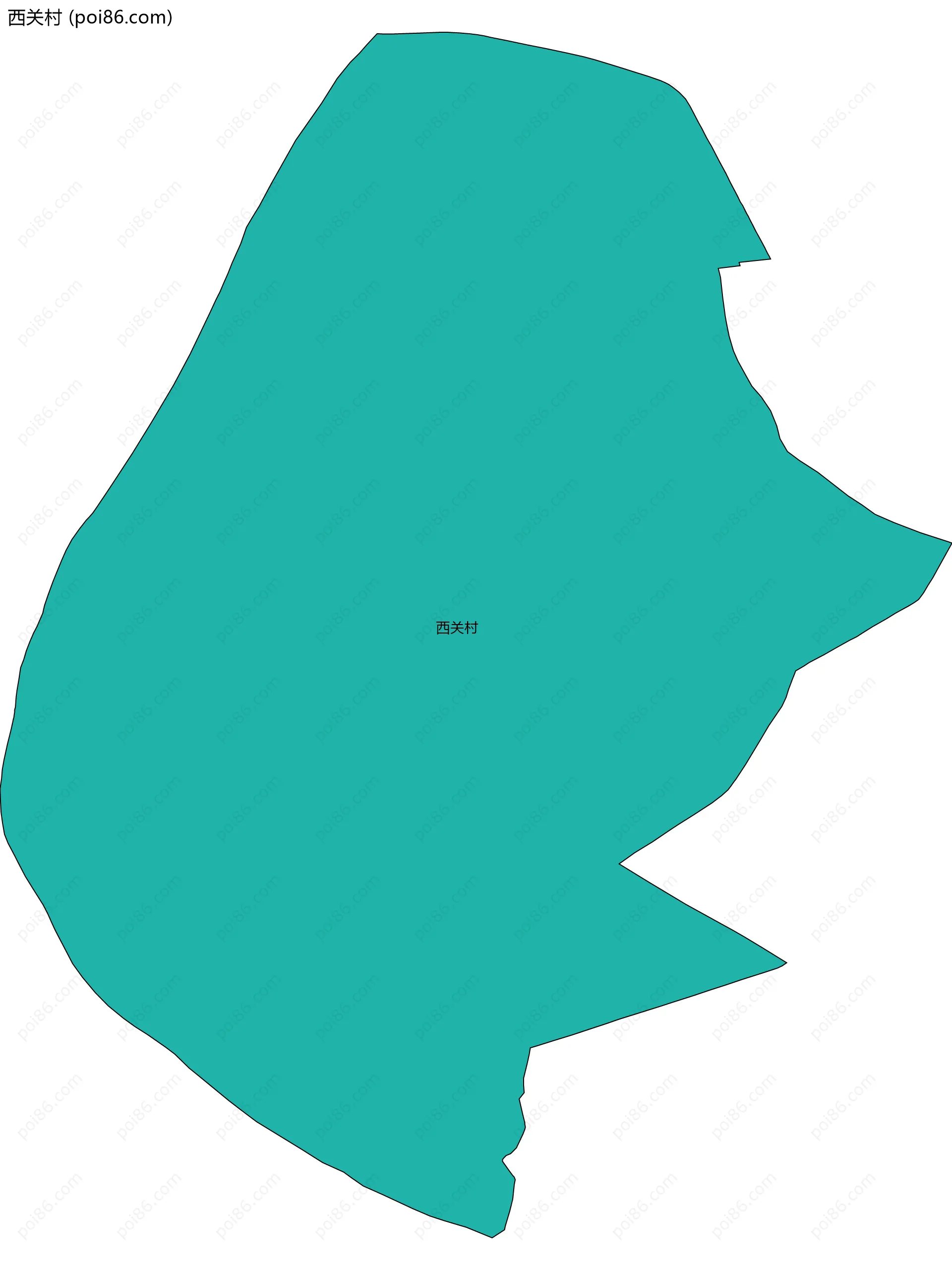 西关村边界地图