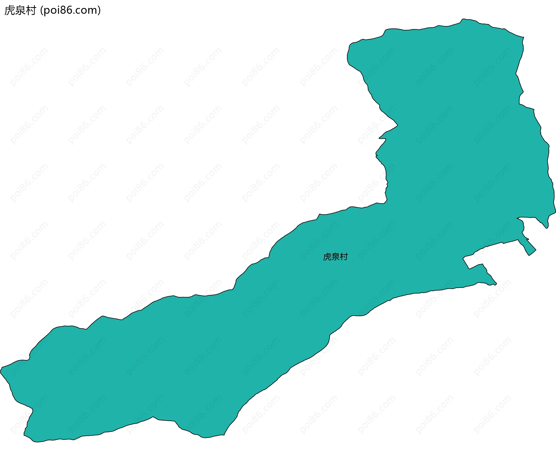 虎泉村边界地图