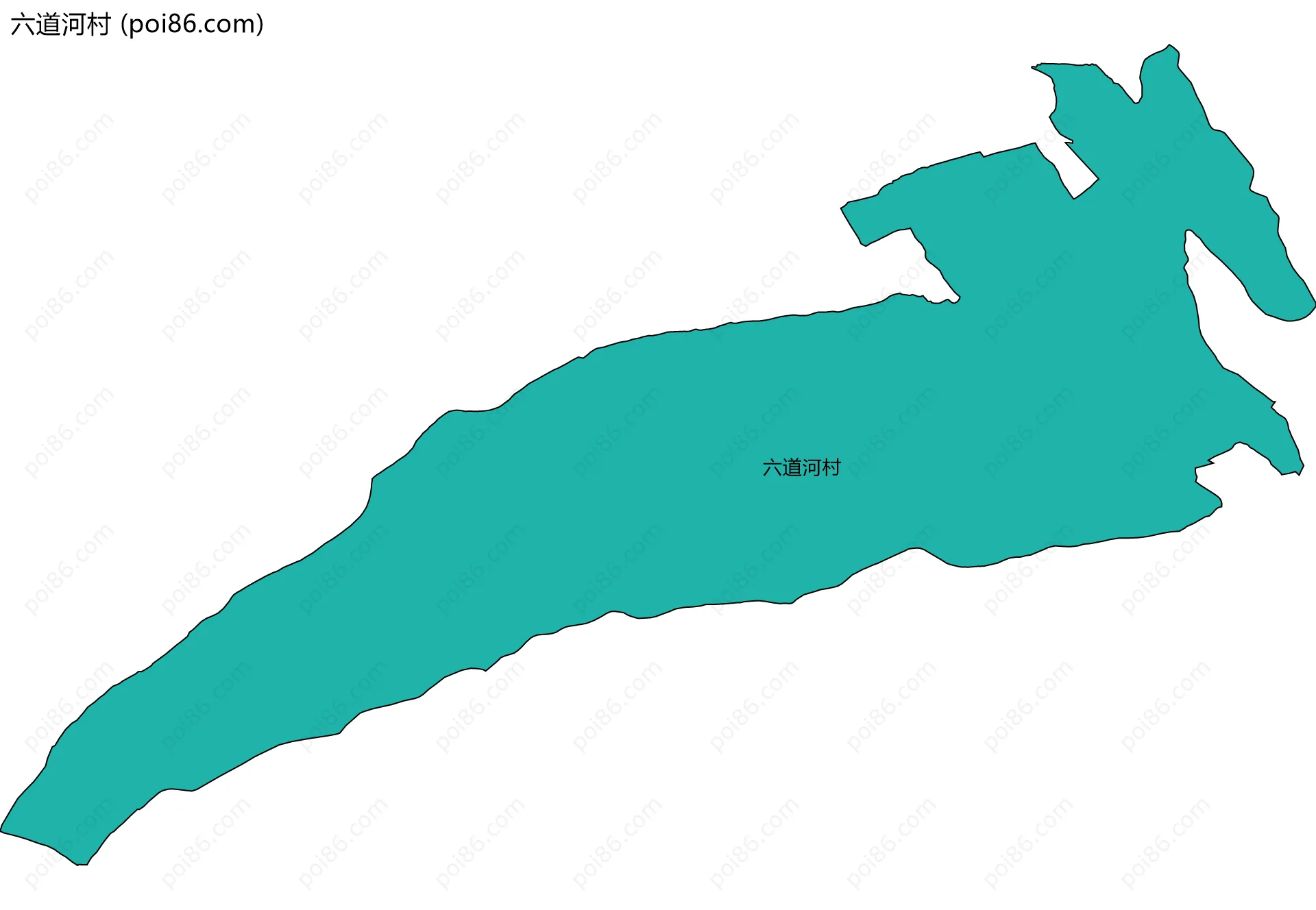 六道河村边界地图