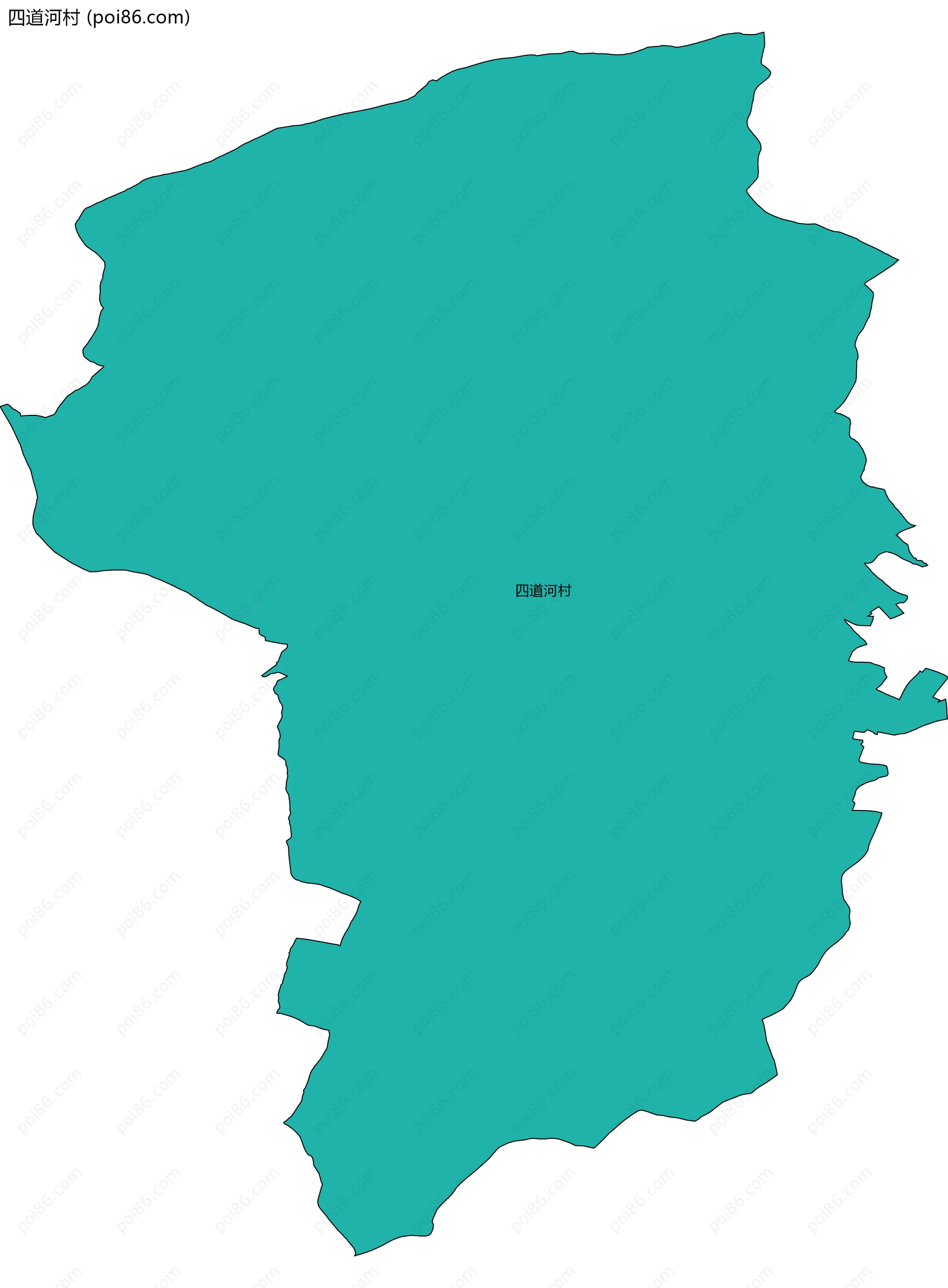 四道河村边界地图